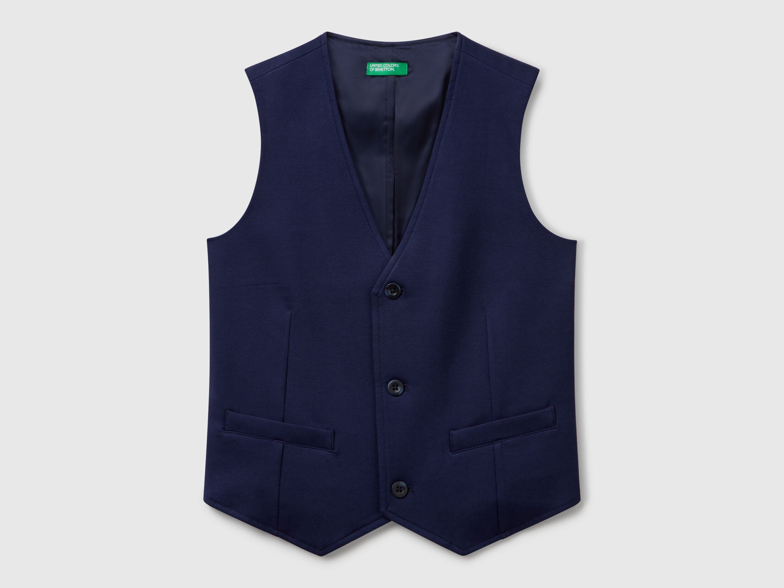 Benetton_Lined Waistcoat with Buttons_2U7FCJ010_252_01