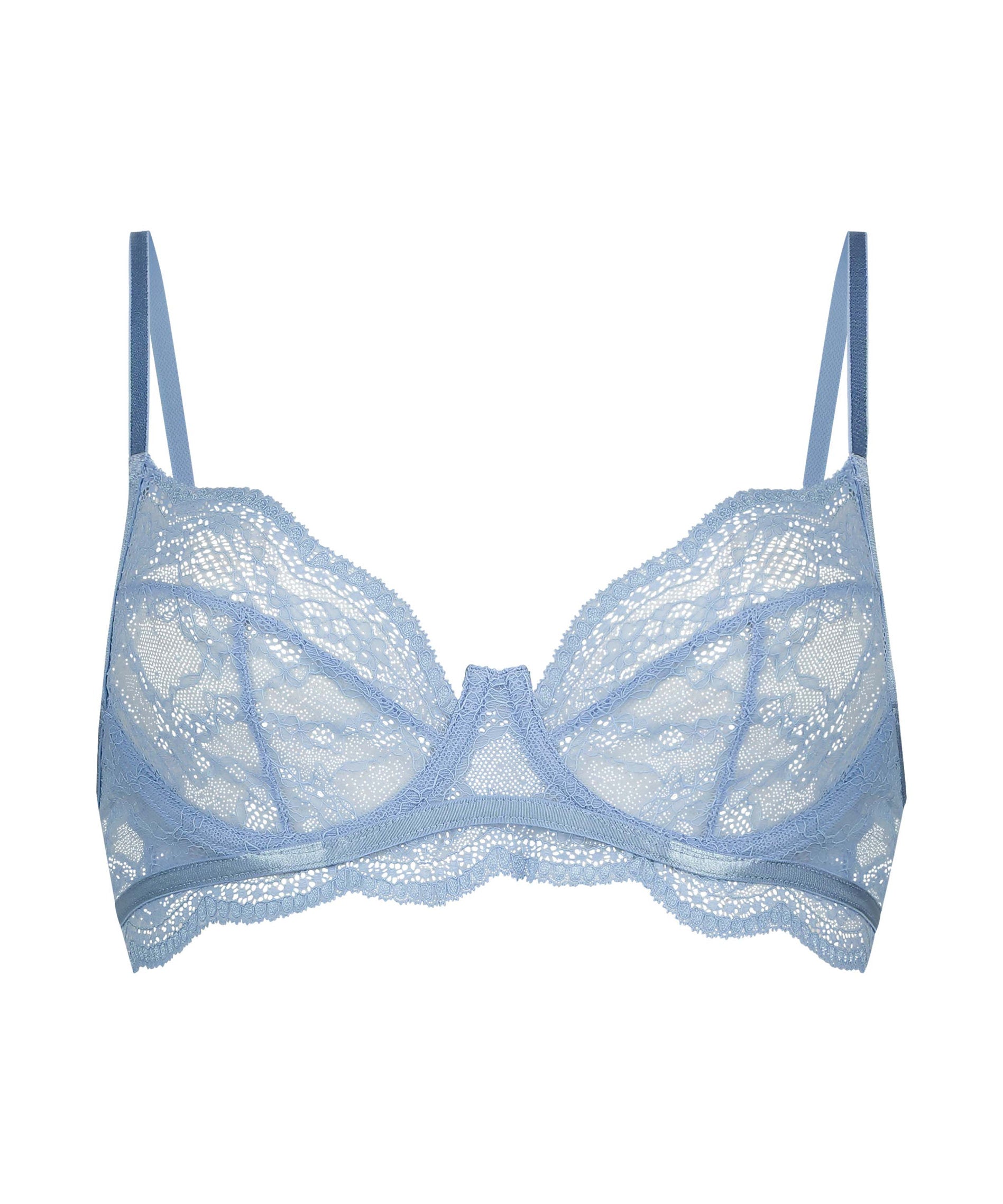 Isabelle Non-Padded Underwired Bra in Different Cup Sizes_300112_Soft Chambray_01