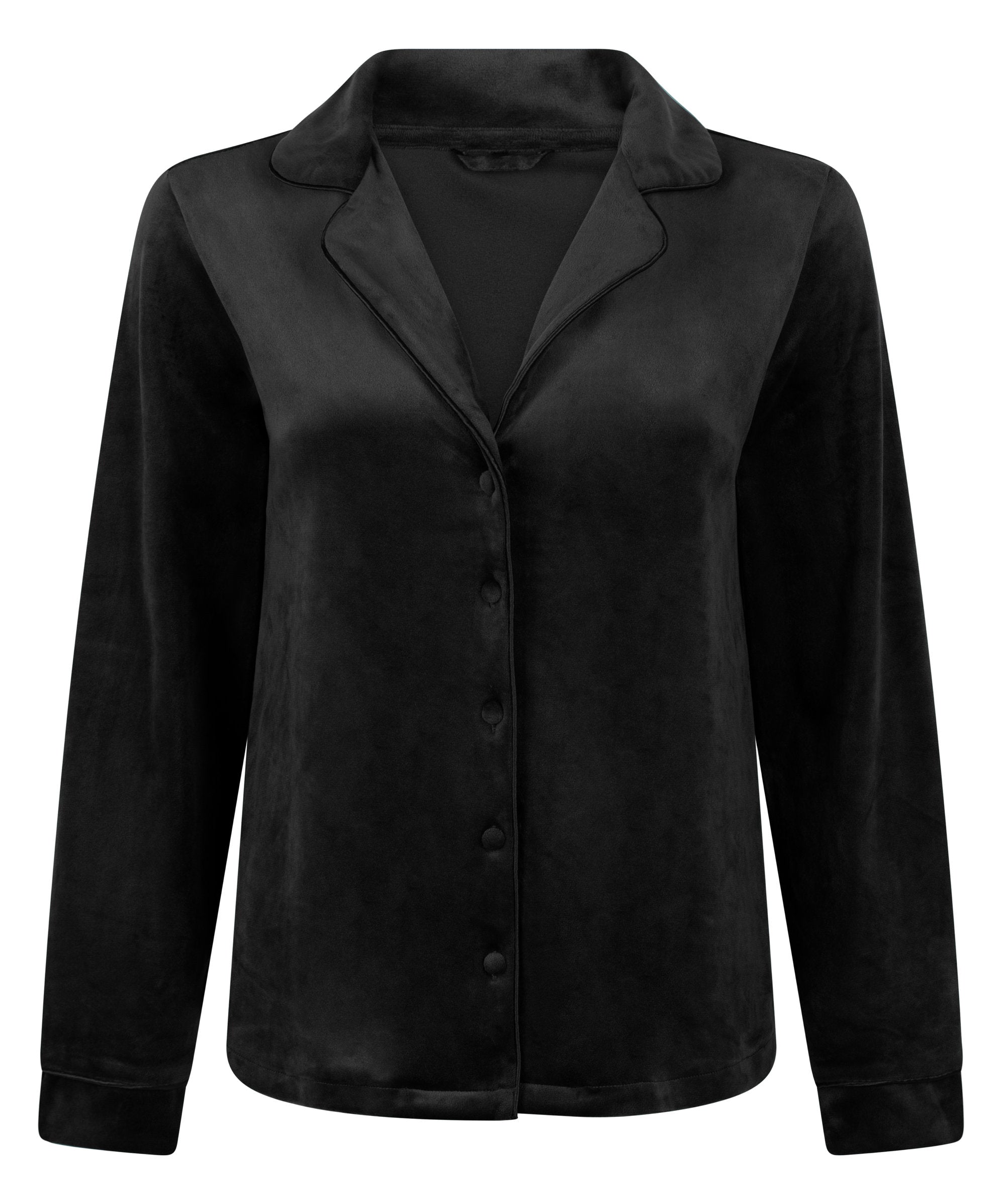 Hunkemoller_Velours Long-Sleeved Jacket - Black_300585_Black_05
