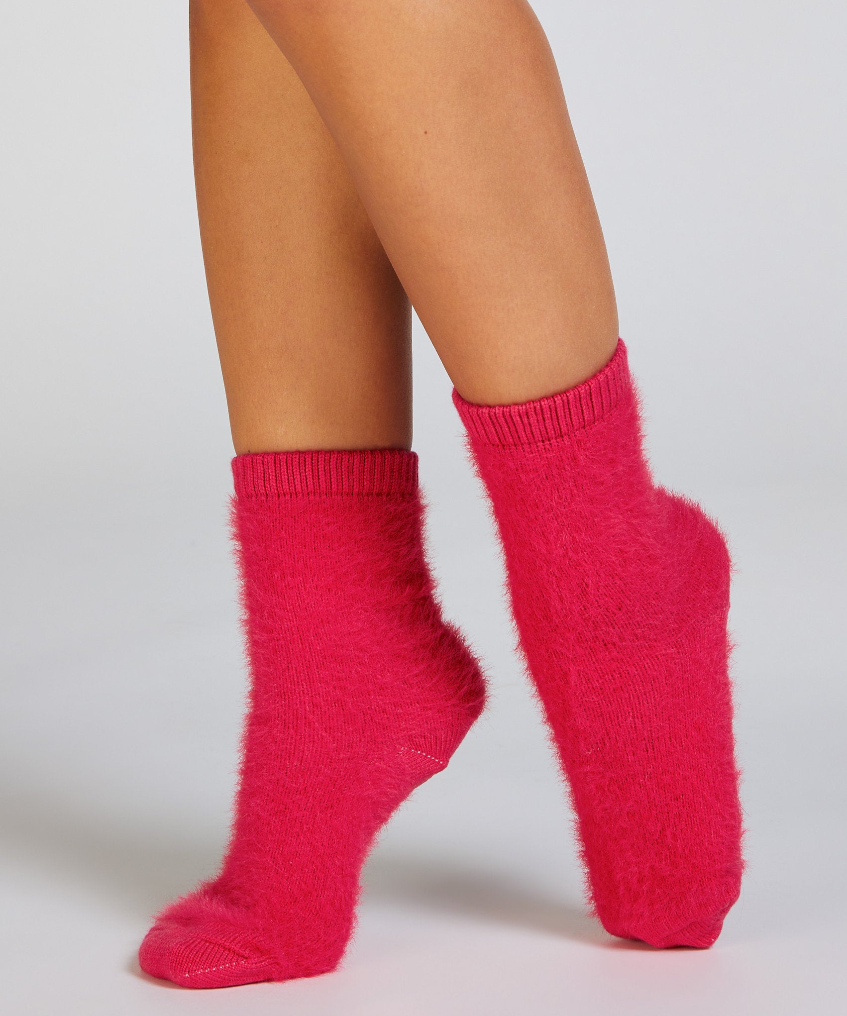 Hunkemoller_1 Pair of Knitted Socks - Pink_300844_Bright Rose_01