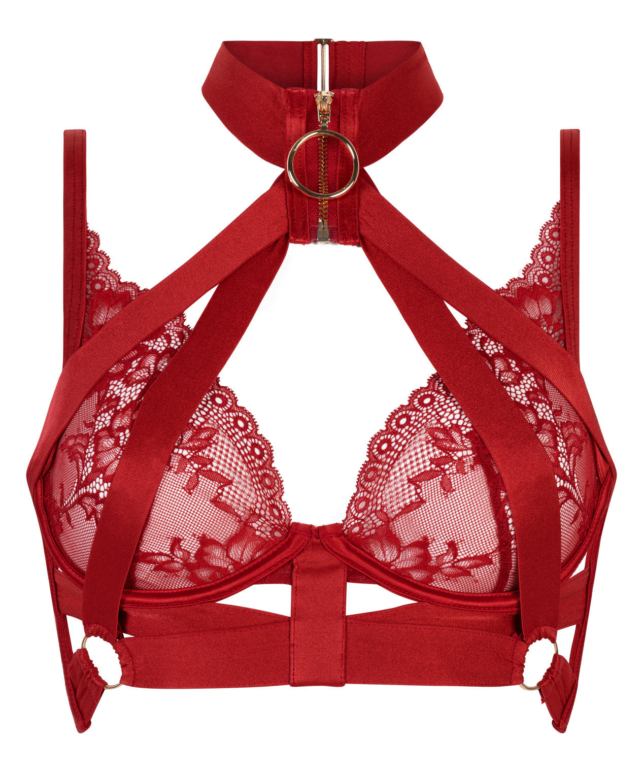 Hunkemoller_Clementine Unpadded Longline Underwired Bra in Different Cup Sizes_301202_Chili Pepper_01
