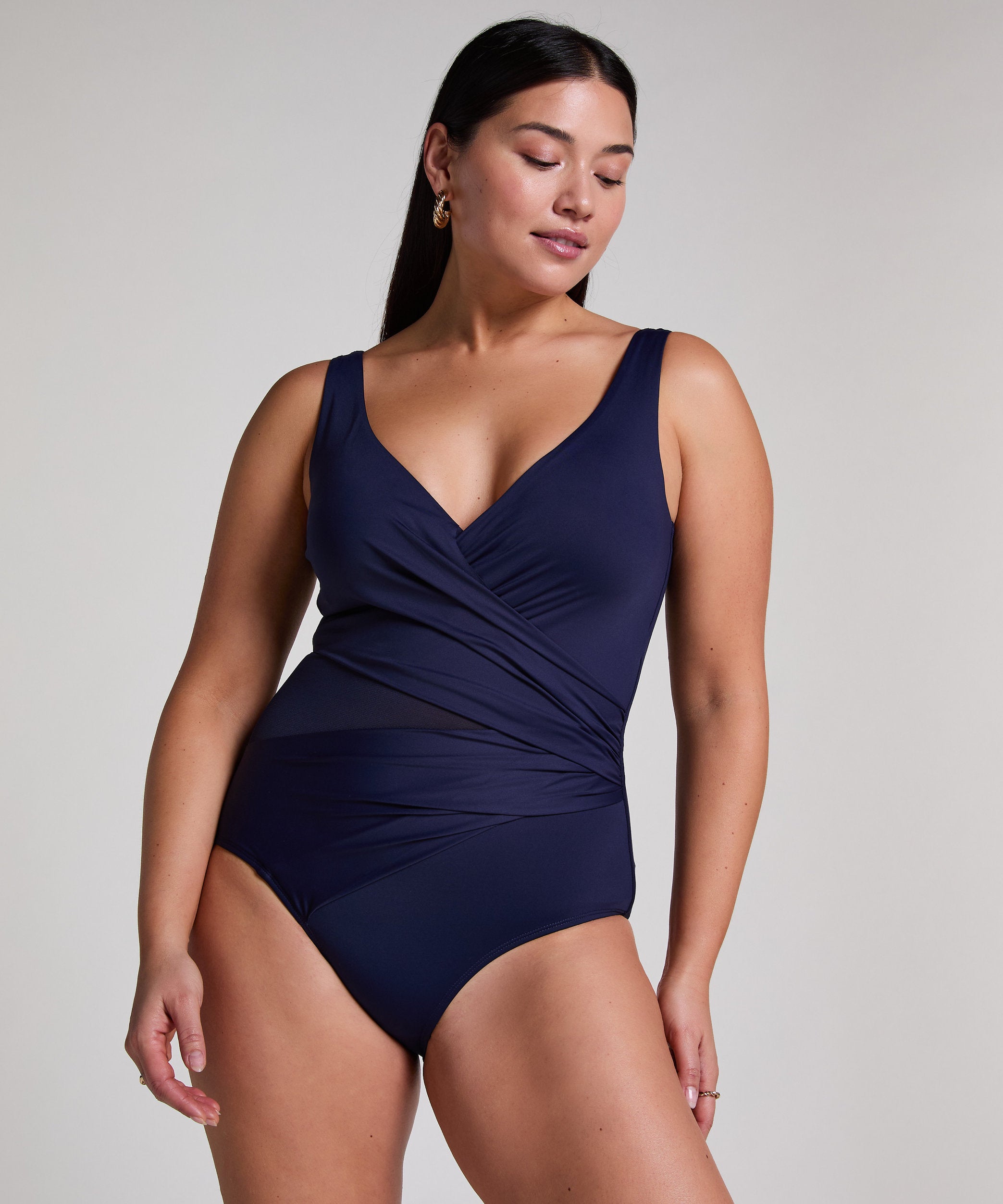 Hunkemoller_Shaping Shell Mesh Swimsuit_301235_Evening Blue_01