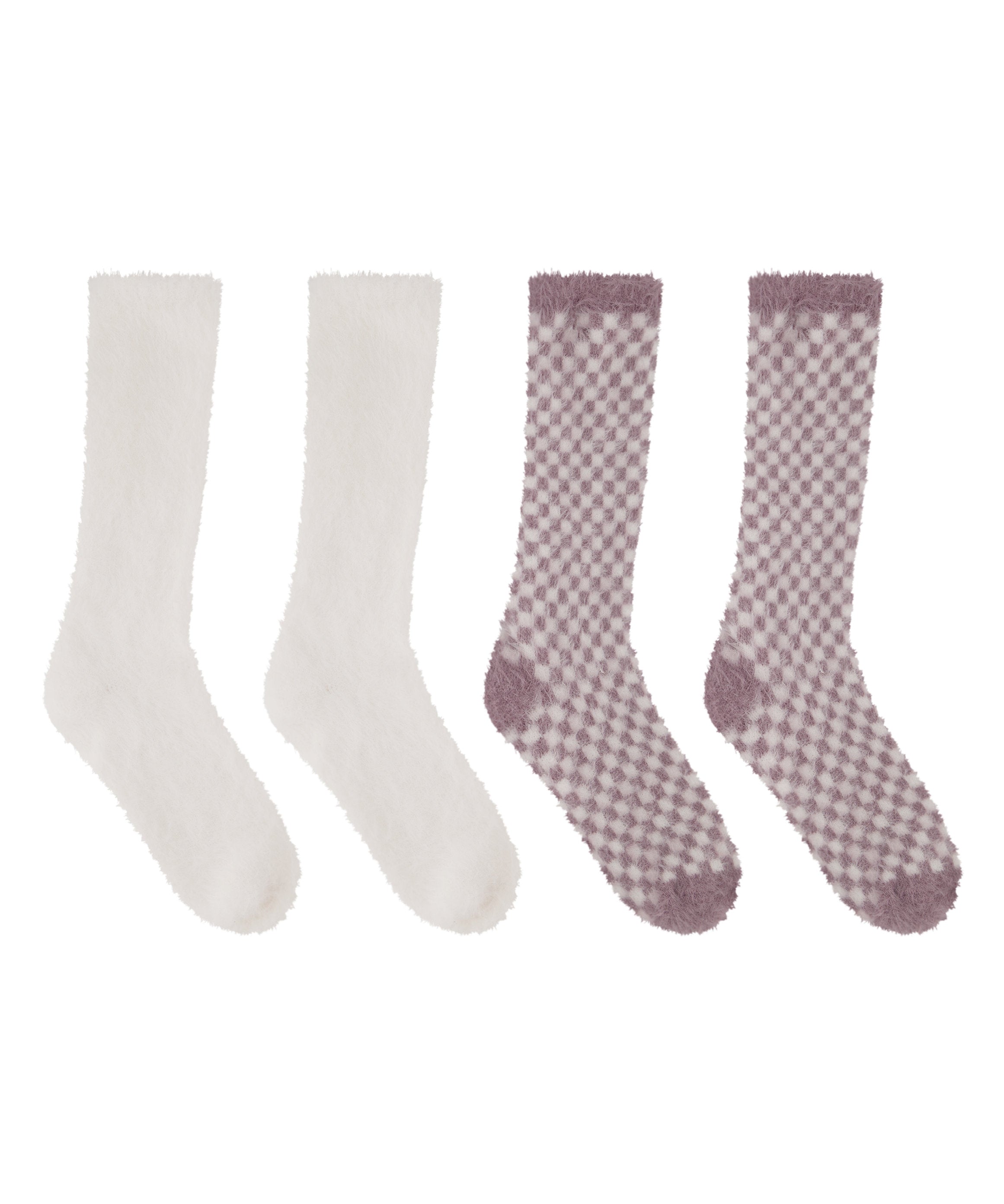 Hunkemoller_2 Pairs of Socks Cosy - Purple_301421_Violet Ice_02