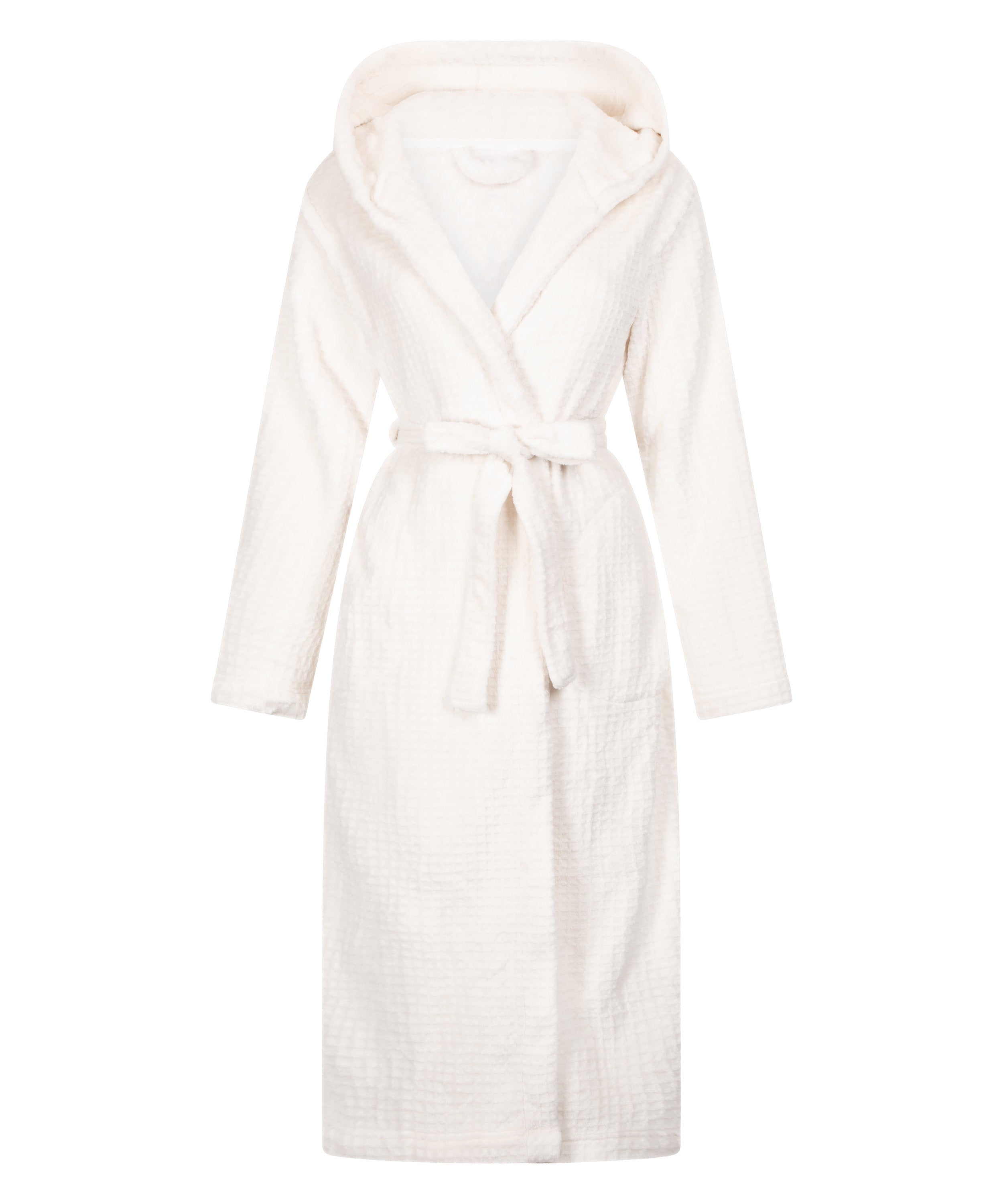 Hunkemoller_Waffle Bathrobe - White_301439_White Alyssum_04