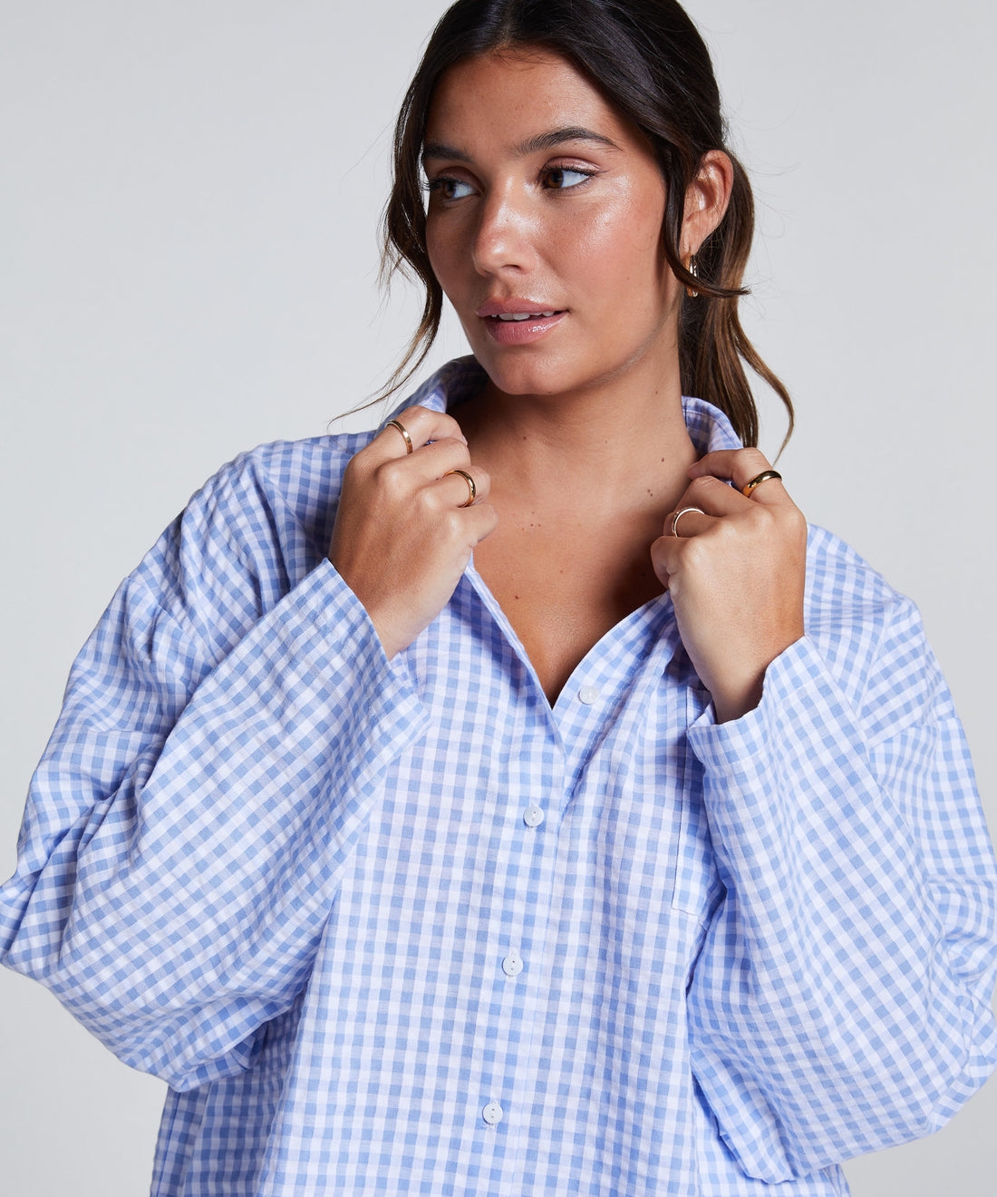 Hunkemoller_Cotton Jacket - Blue_301441_Hkm Blue_01