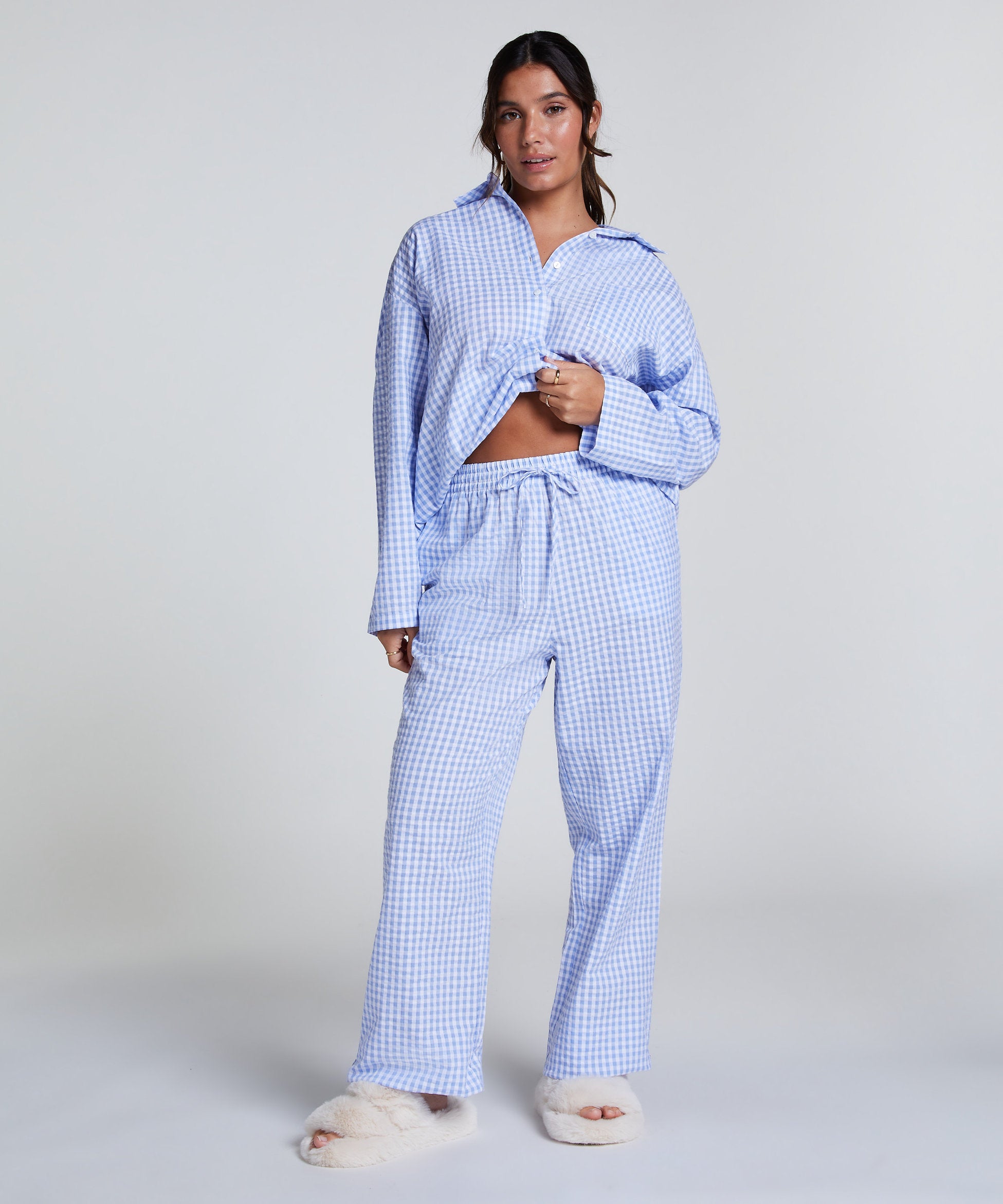 Hunkemoller_Cotton Pyjama Pants - Blue_301442_Hkm Blue_01