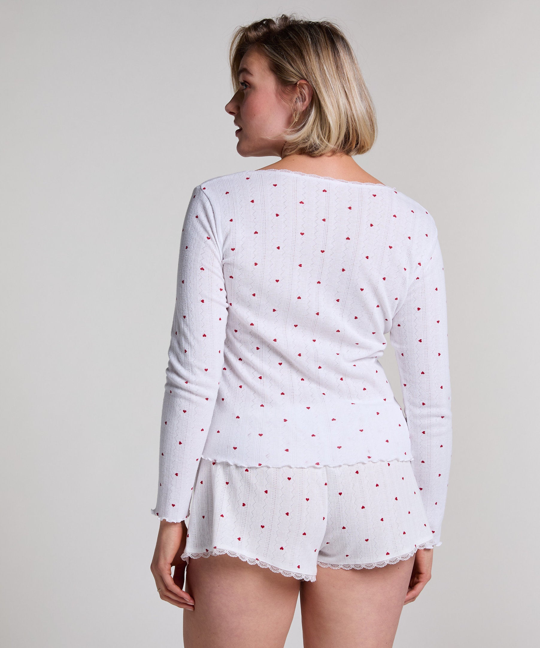 Hunkemoller_Pointelle Pyjama Shorts - White_301462_Hkm White_07