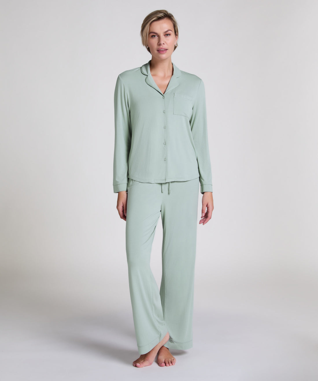 Hunkemoller_Essential Jersey Pants_301470_Iceberg Green_01