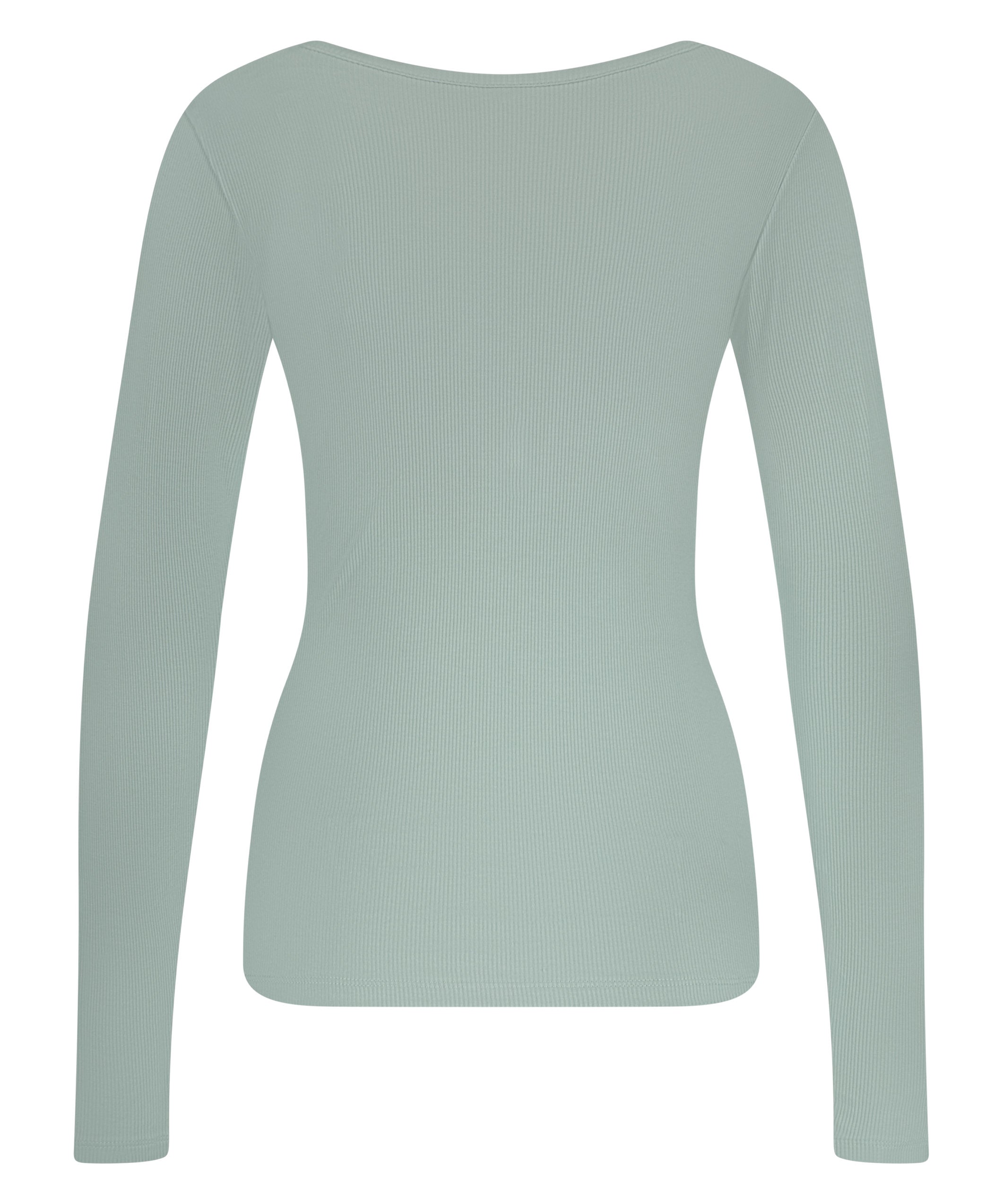 Hunkemoller_Long-Sleeved Pyjama Top_301522_Jadeite_06