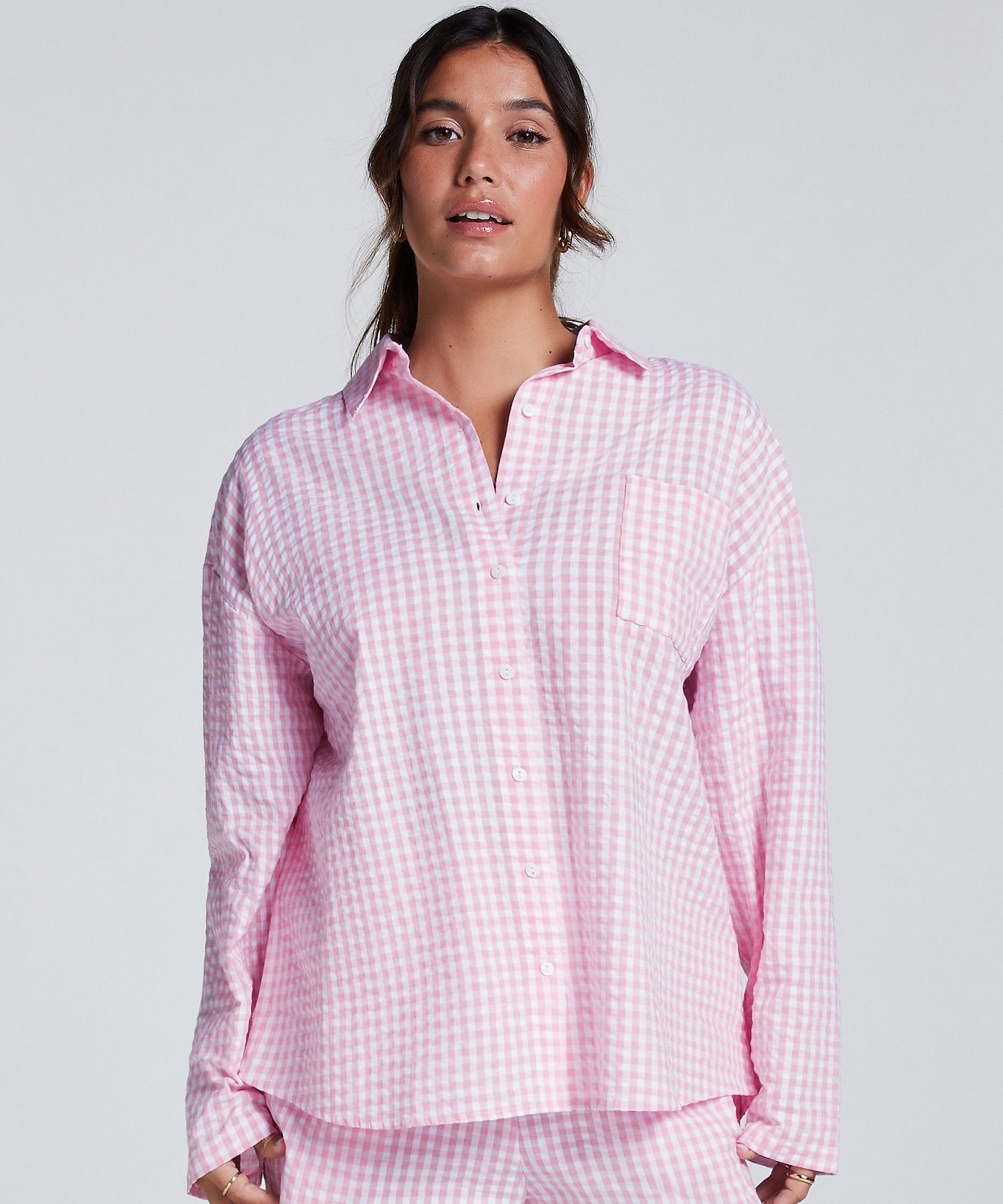 Hunkemoller_Cotton Jacket - Pink_301647_Pink_01
