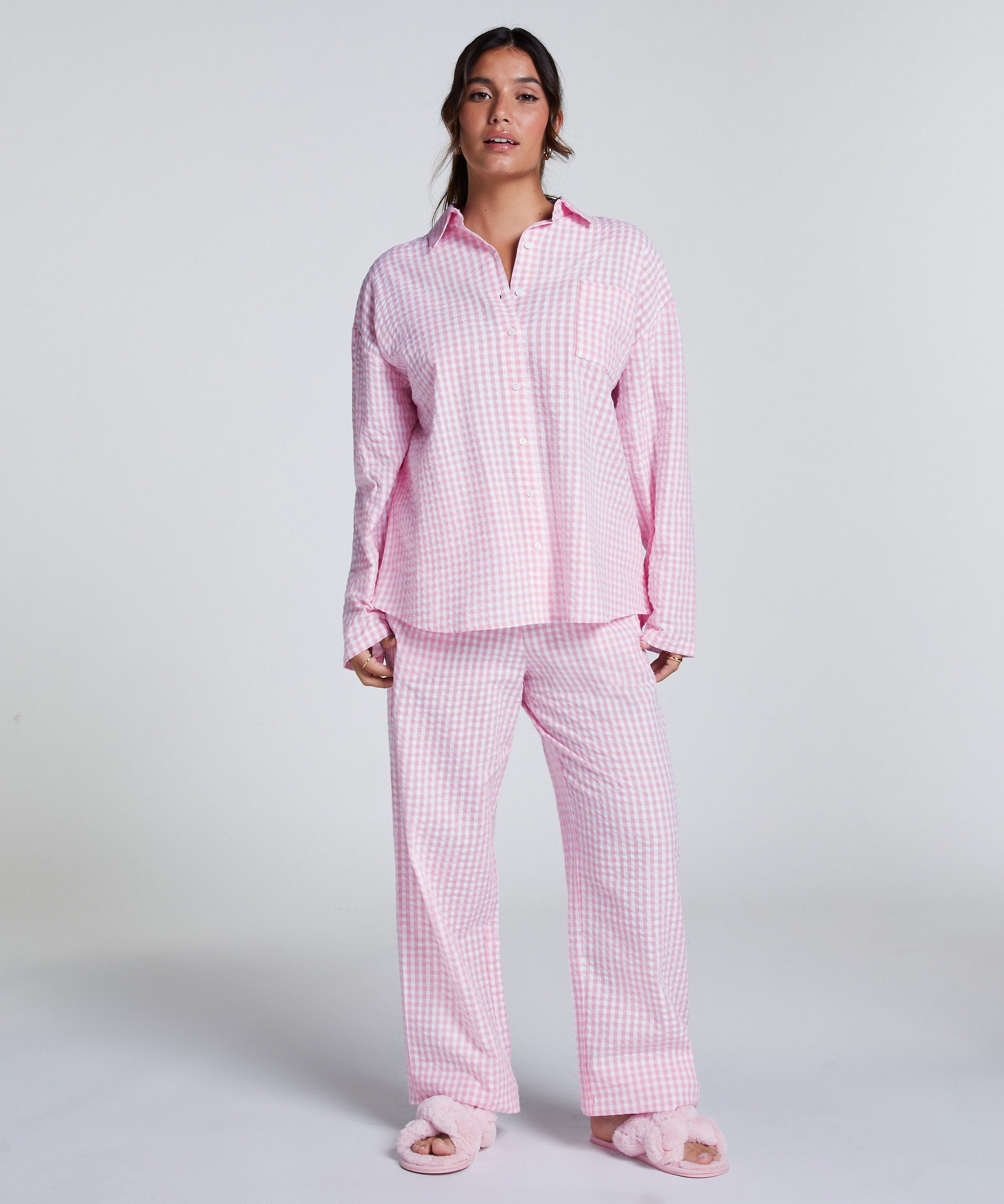 Hunkemoller_Cotton Jacket - Pink_301647_Pink_03