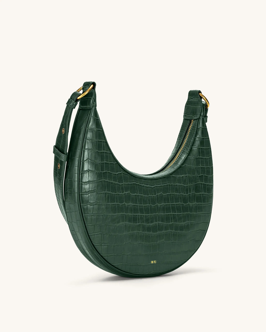 JW PEI_Dark Green Croc_Carly Saddle Bags_302-7_Dark Green Croc_02