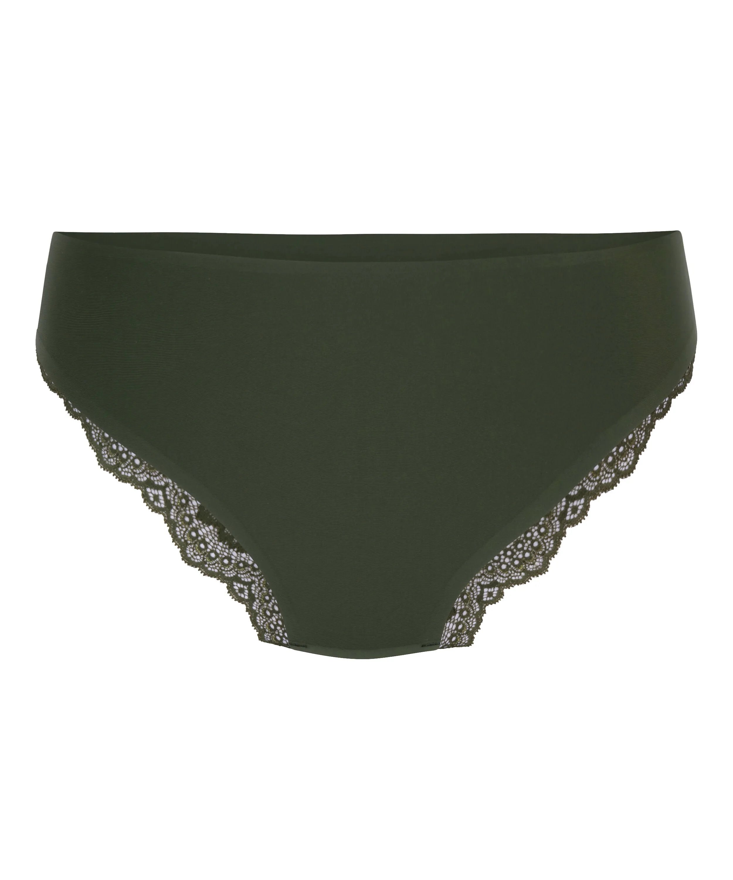 Hunkemoller Green Women Invisible Lace Back Brazilian SKU: 302290_Green Image 04