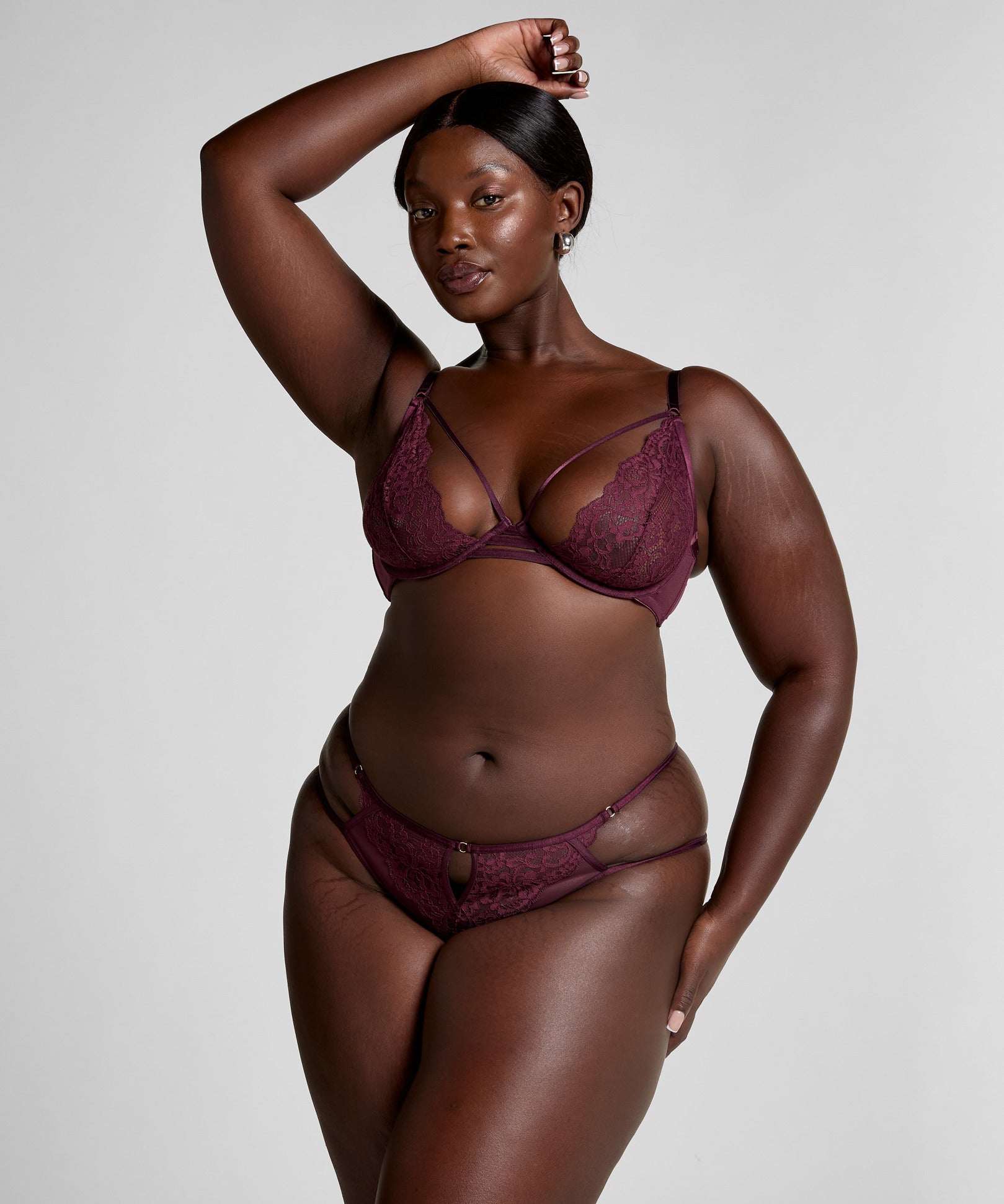 Hunkemoller_Zinfandel_Cinnamon Non-Padded Underwired Bra in Different Cup Sizes_302379_Zinfandel_06