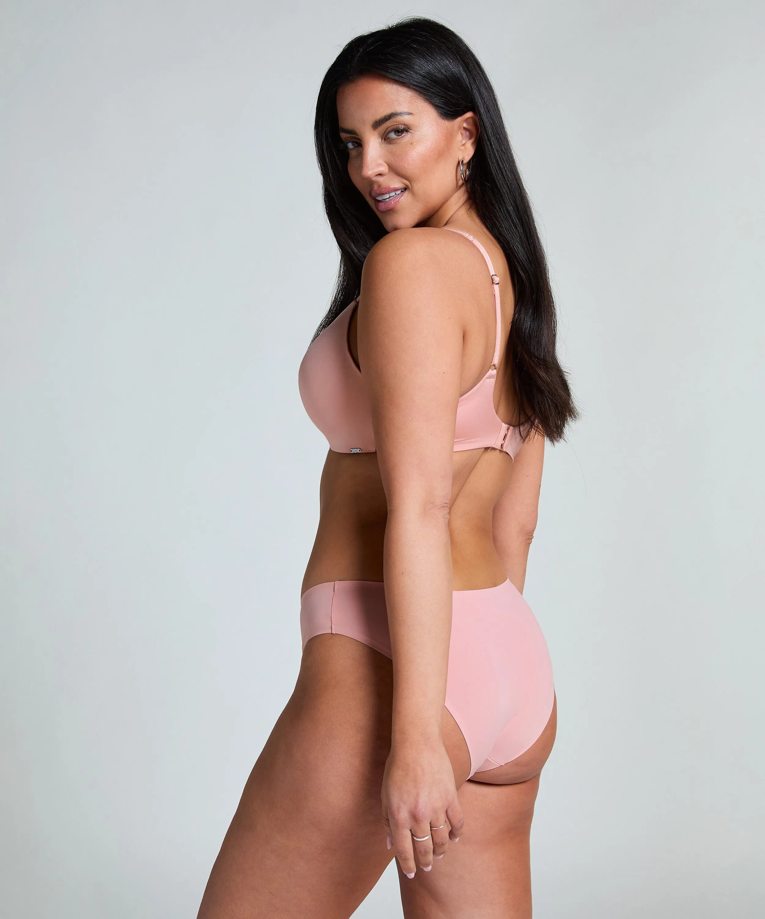 Hunkemoller Pink Women Invisible Brazilian SKU: 302588_Pink Image 03
