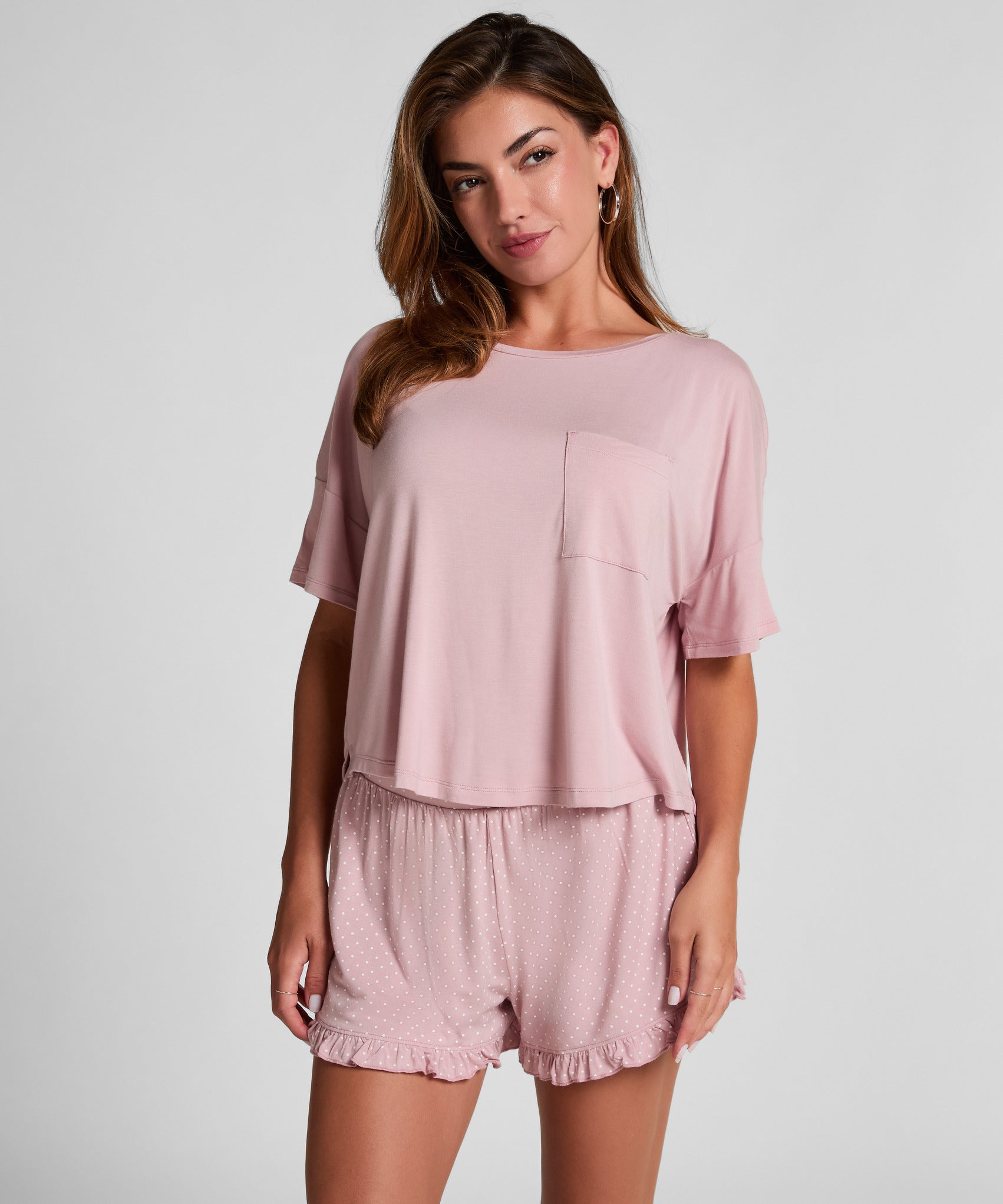 Hunkemoller_Pale Mauve_Jersey Pyjama Set_302711_Pale Mauve_01