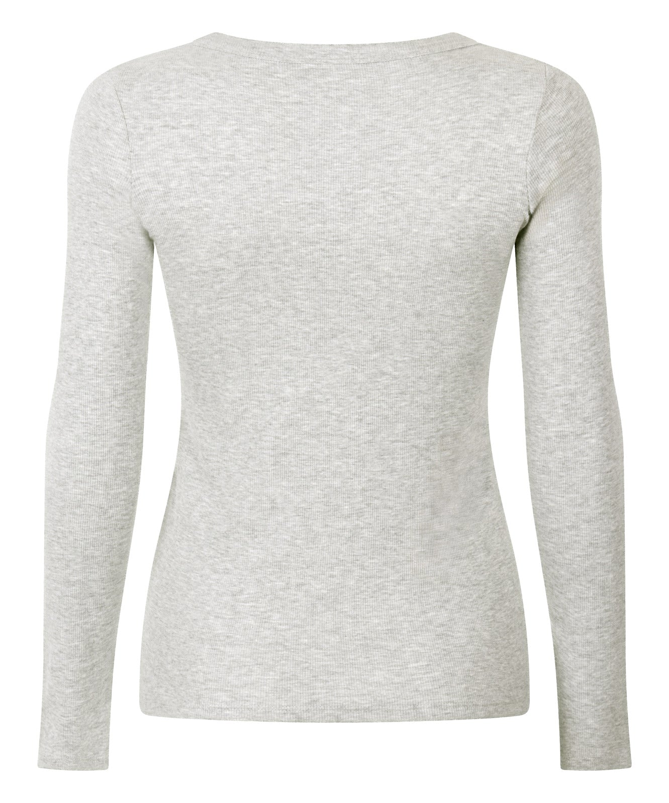 Hunkemoller_Soft Grey Melange_Cotton Pyjama Top_302775_Soft Grey Melange_05