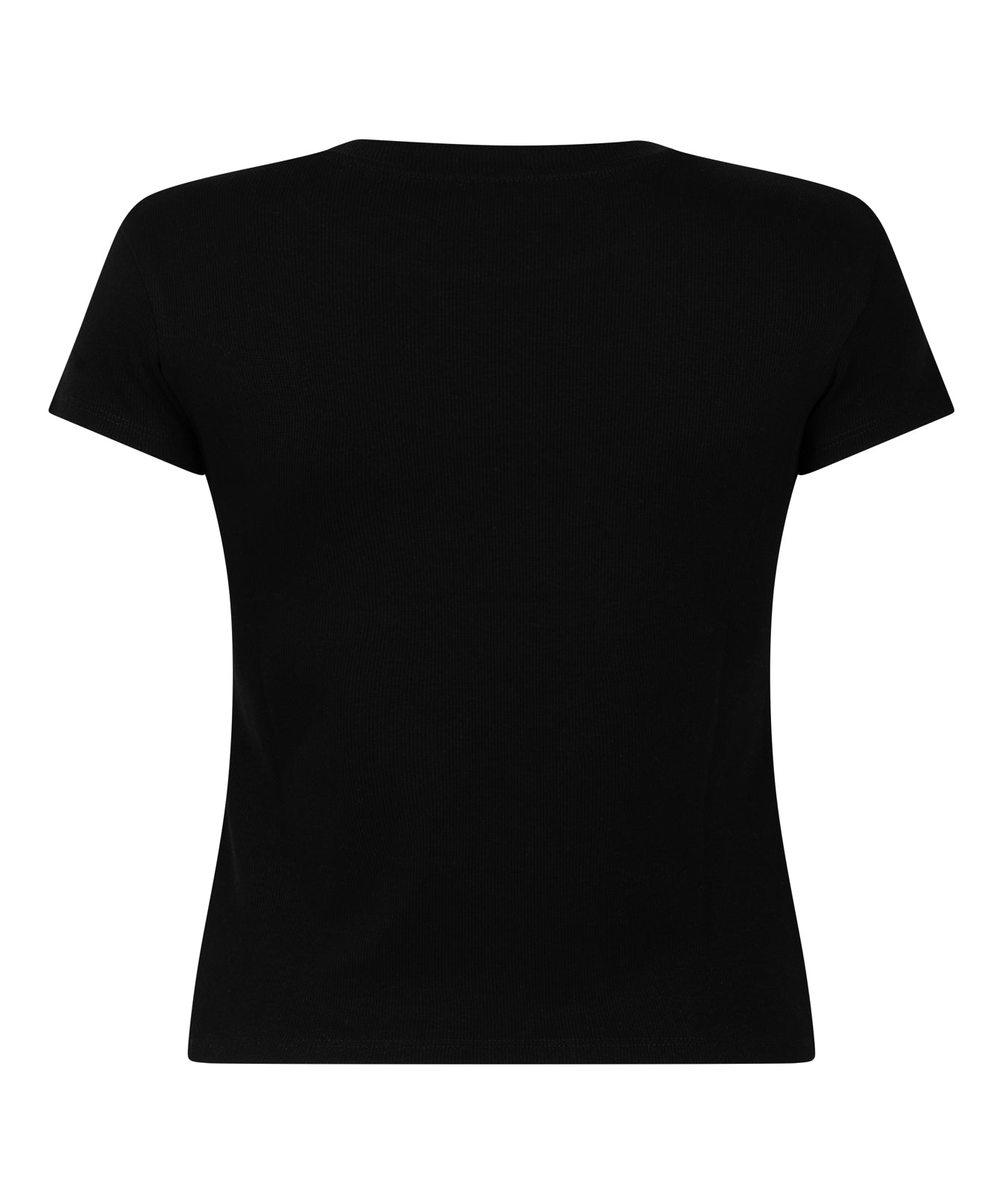 Hunkemoller_Black_Ribbed Crew Neck Short-Sleeved Pyjama Top_302868_Black_06