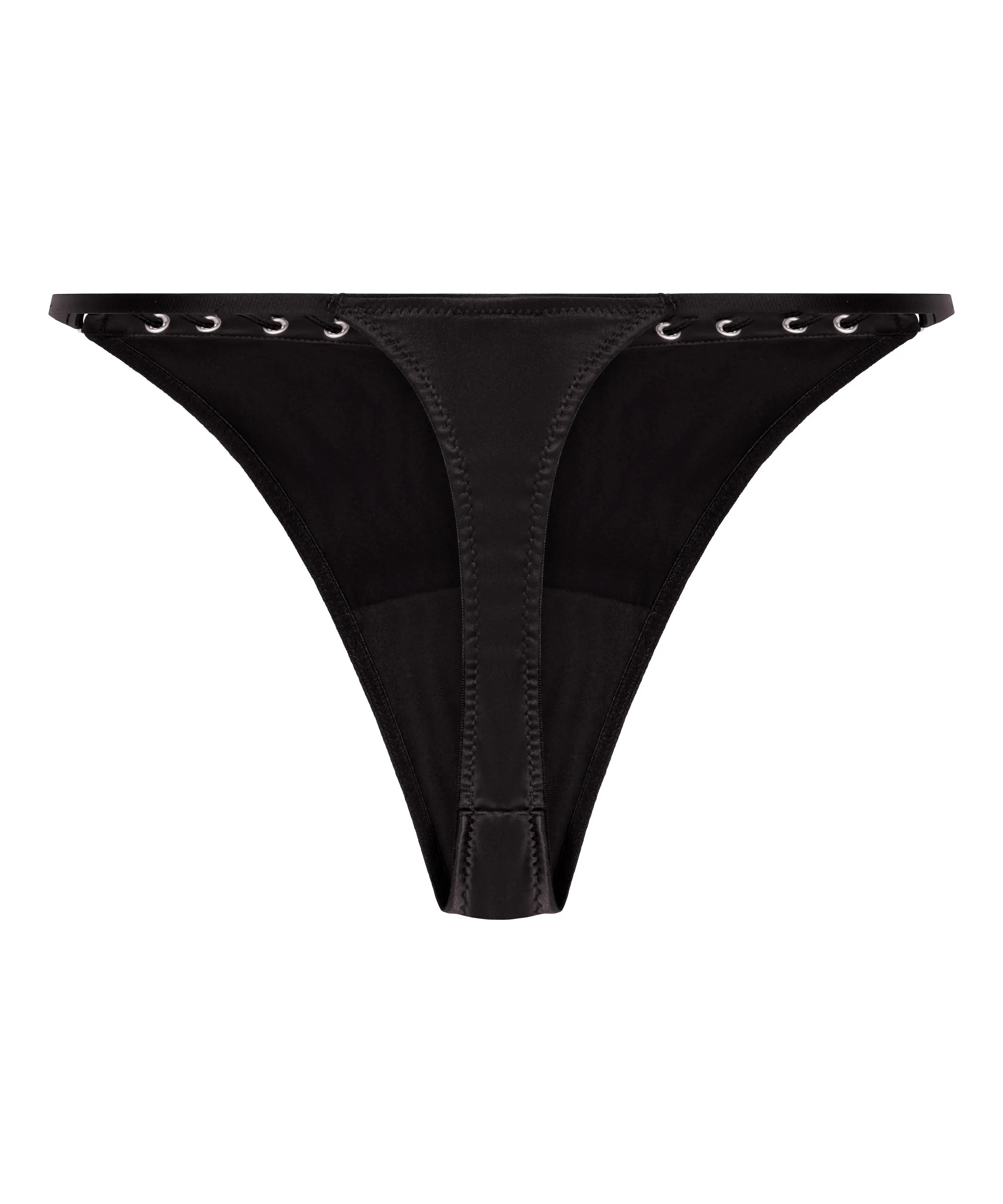 Hunkemoller_Black_Pina Highleg Thong_303364_Caviar_06