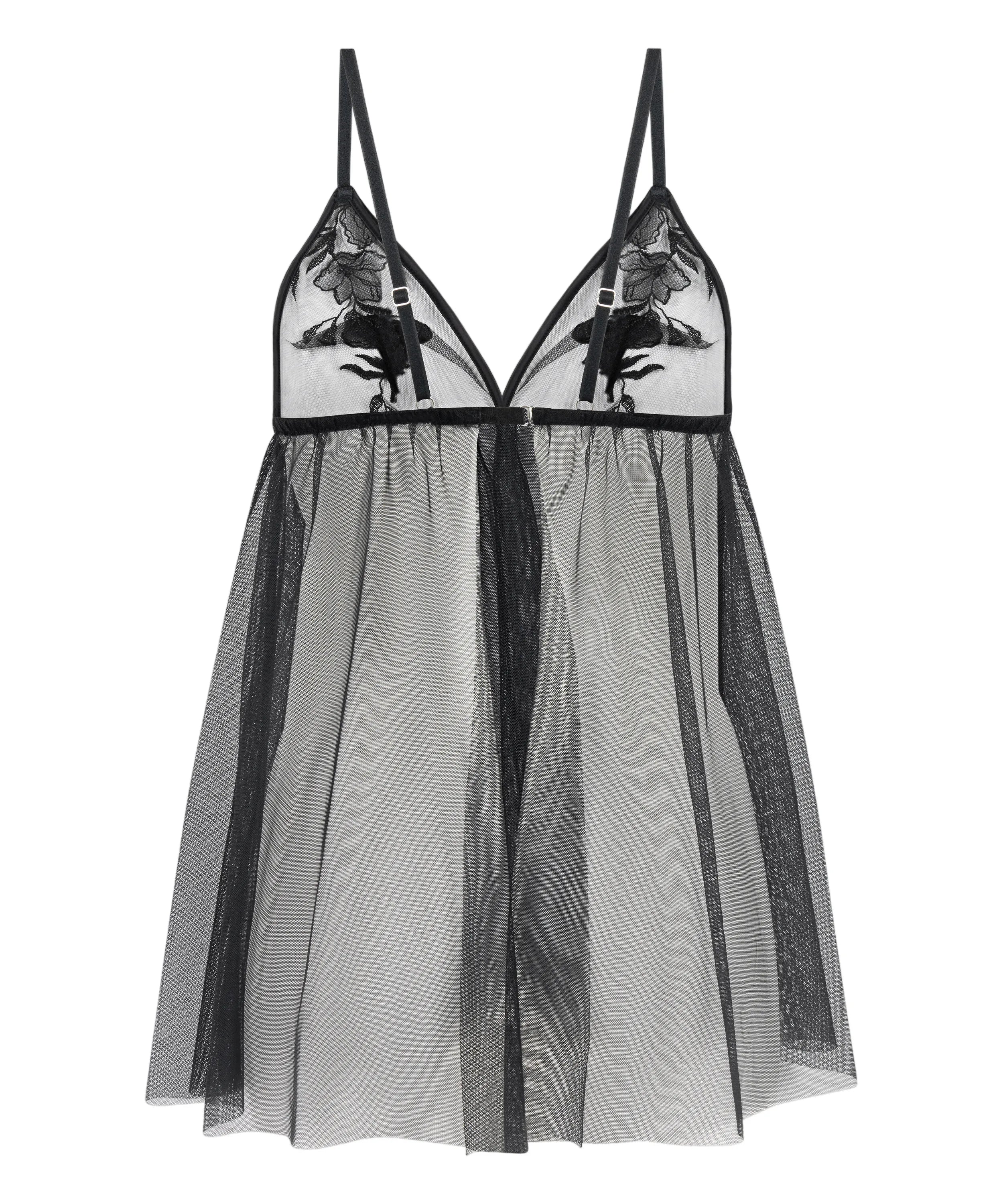 Hunkemoller_Black_Hilton Babydoll_303423_Caviar_05