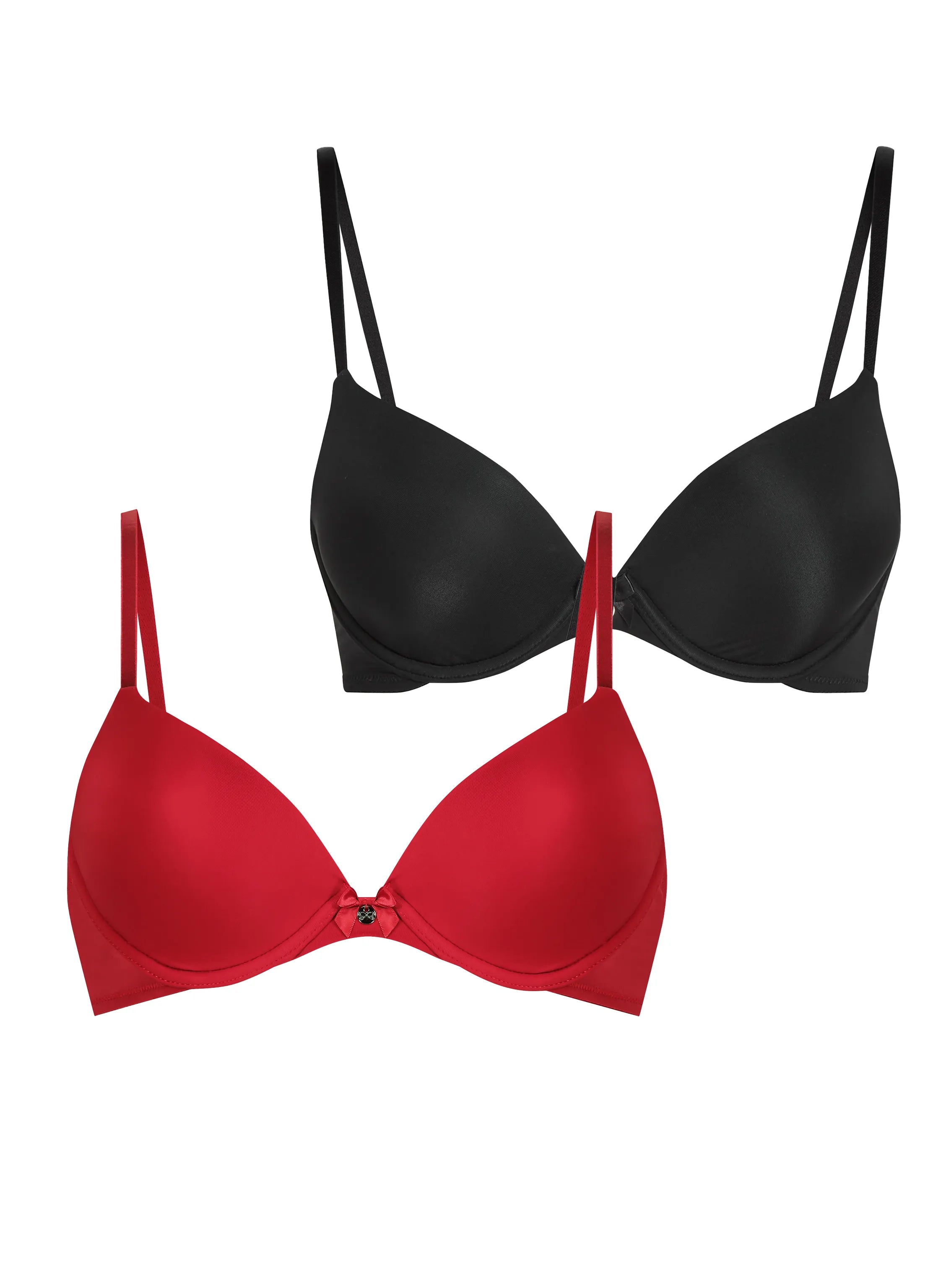 Hunkemoller Chili Pepper Women 2-Pack Padded Underwired Bra in Different Cup Sizes SKU: 303527_Chili Pepper Image 05
