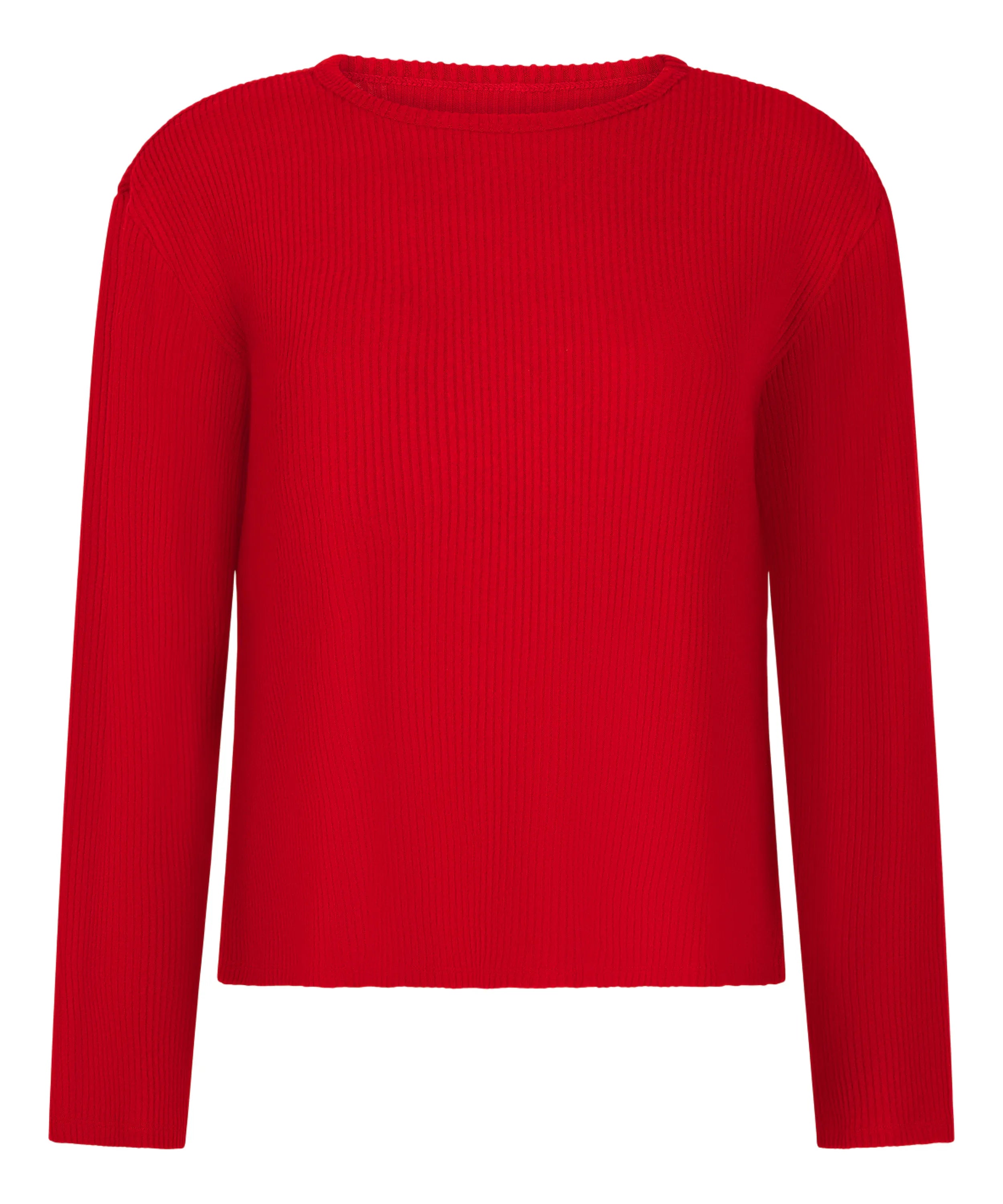 Hunkemoller_Red_Jersey Long-Sleeved Pyjama Top_303578_Savvy Red_05