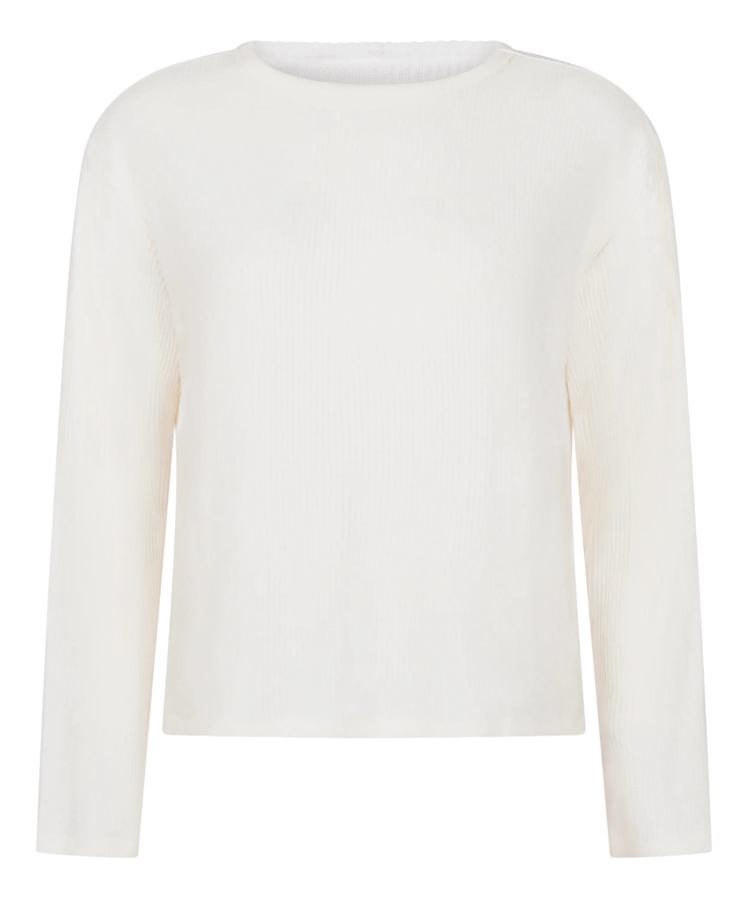 Hunkemoller_White_Jersey Long-Sleeved Pyjama Top_303579_Gardenia_05