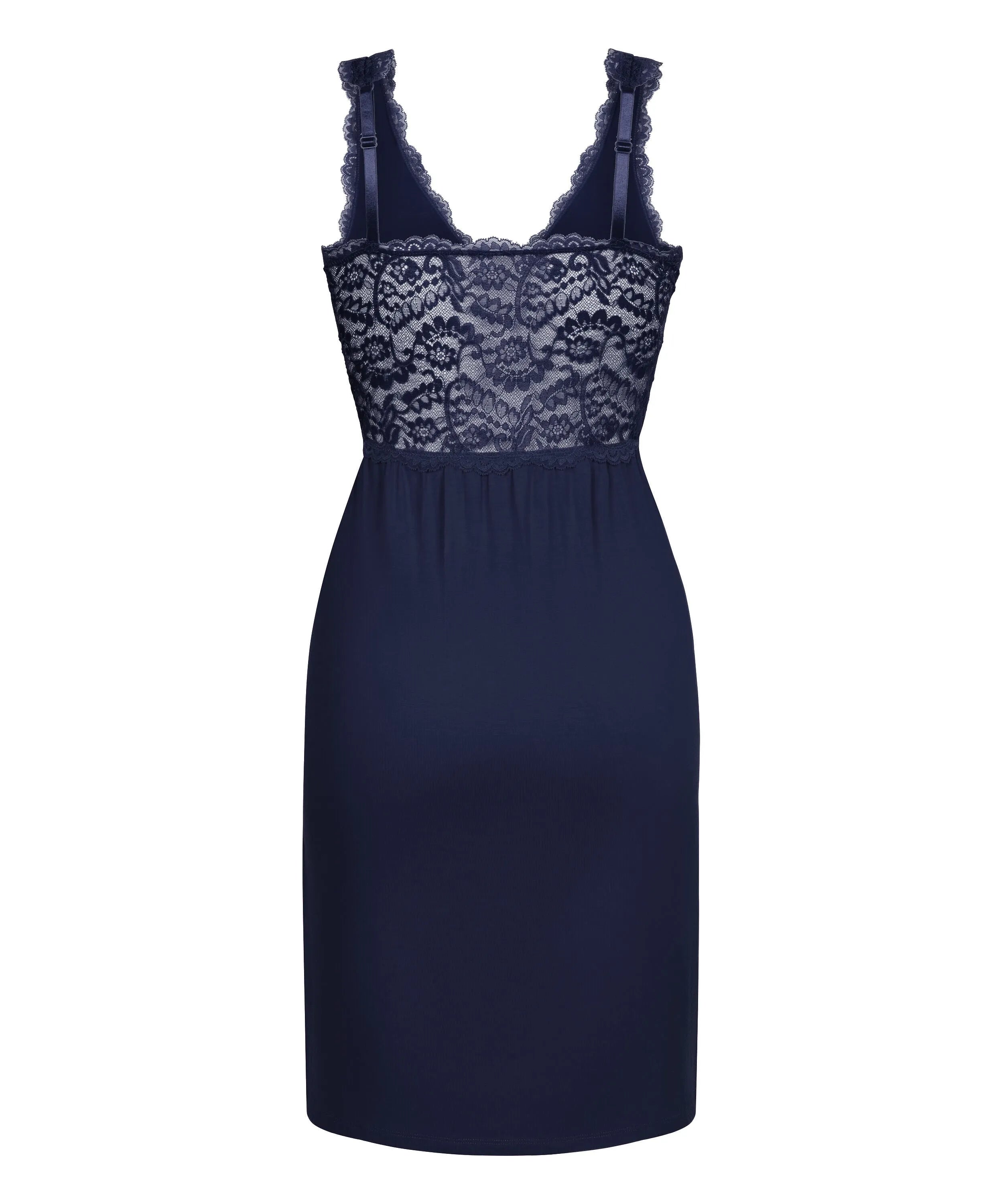 Hunkemoller Blue Women Nora Lace Slip Dress SKU: 303588_Blue Image 05