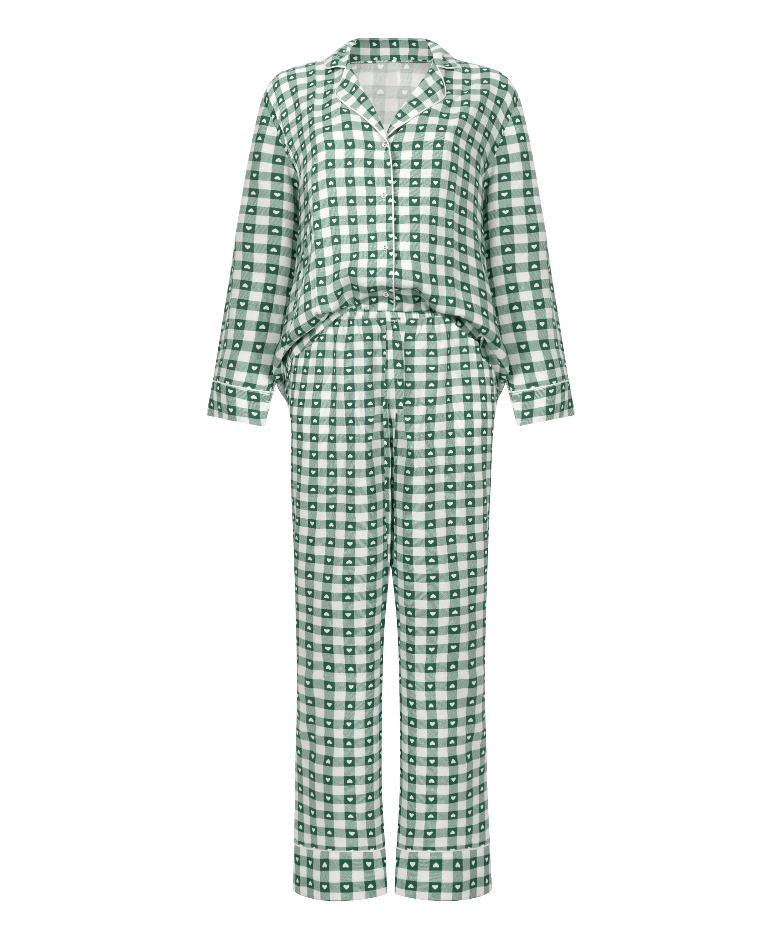 Hunkemoller_Green_Pyjamaset Twill_303610_Green Gables_05