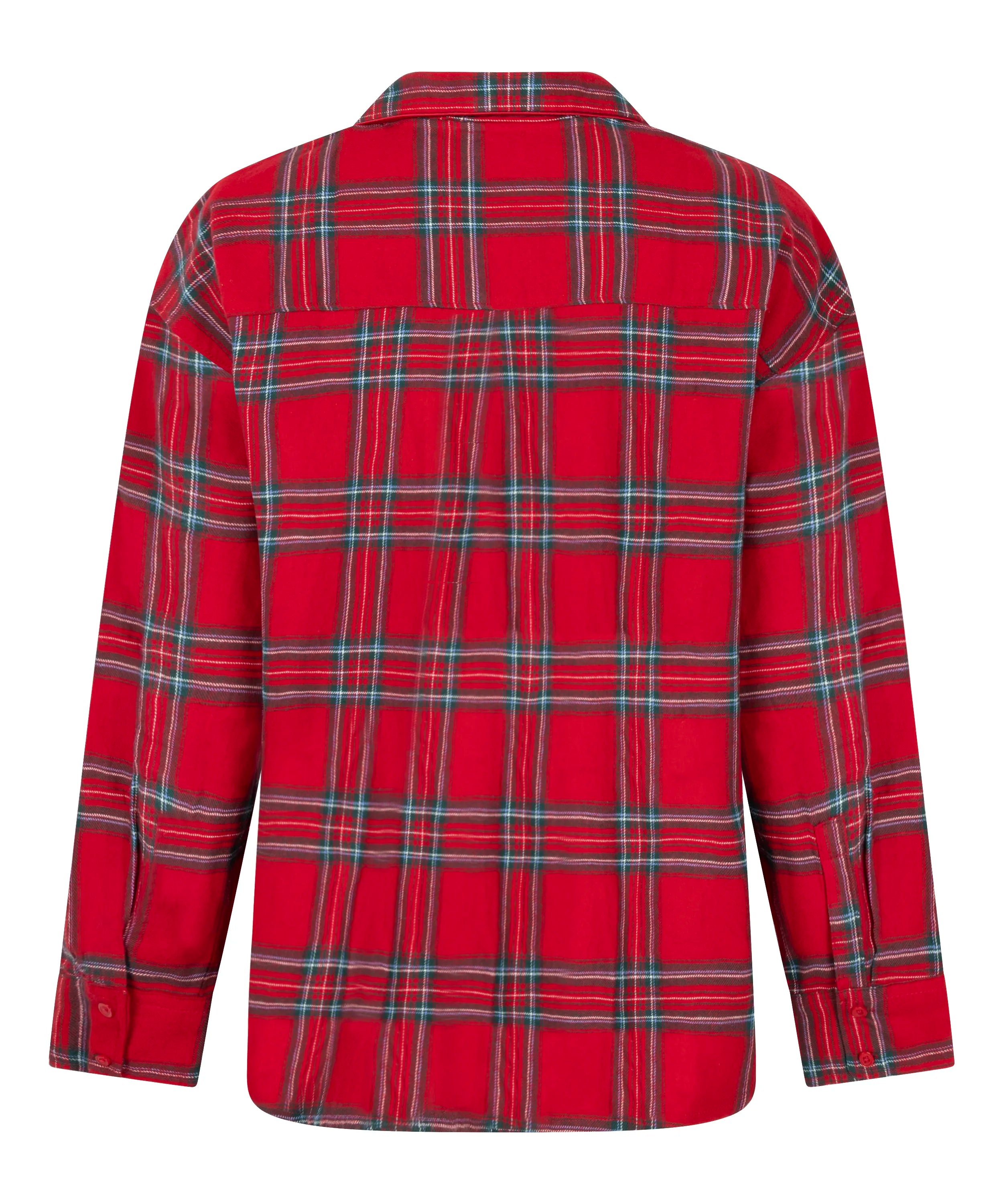 Hunkemoller_Red_Flannel Pyjama Top_303621_Savvy Red_08