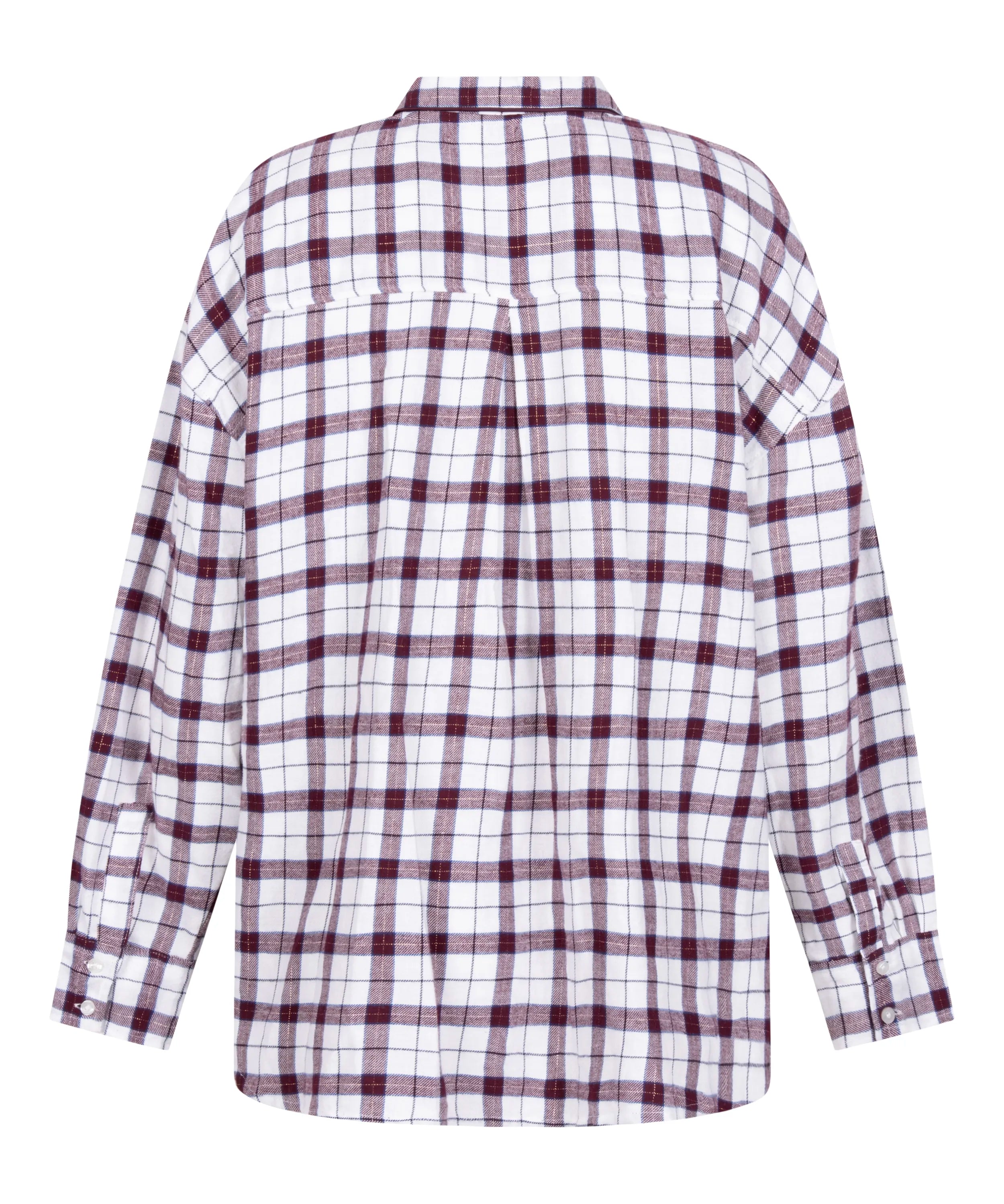 Hunkemoller_White_Flannel Pyjama Top_303623_Gardenia_08