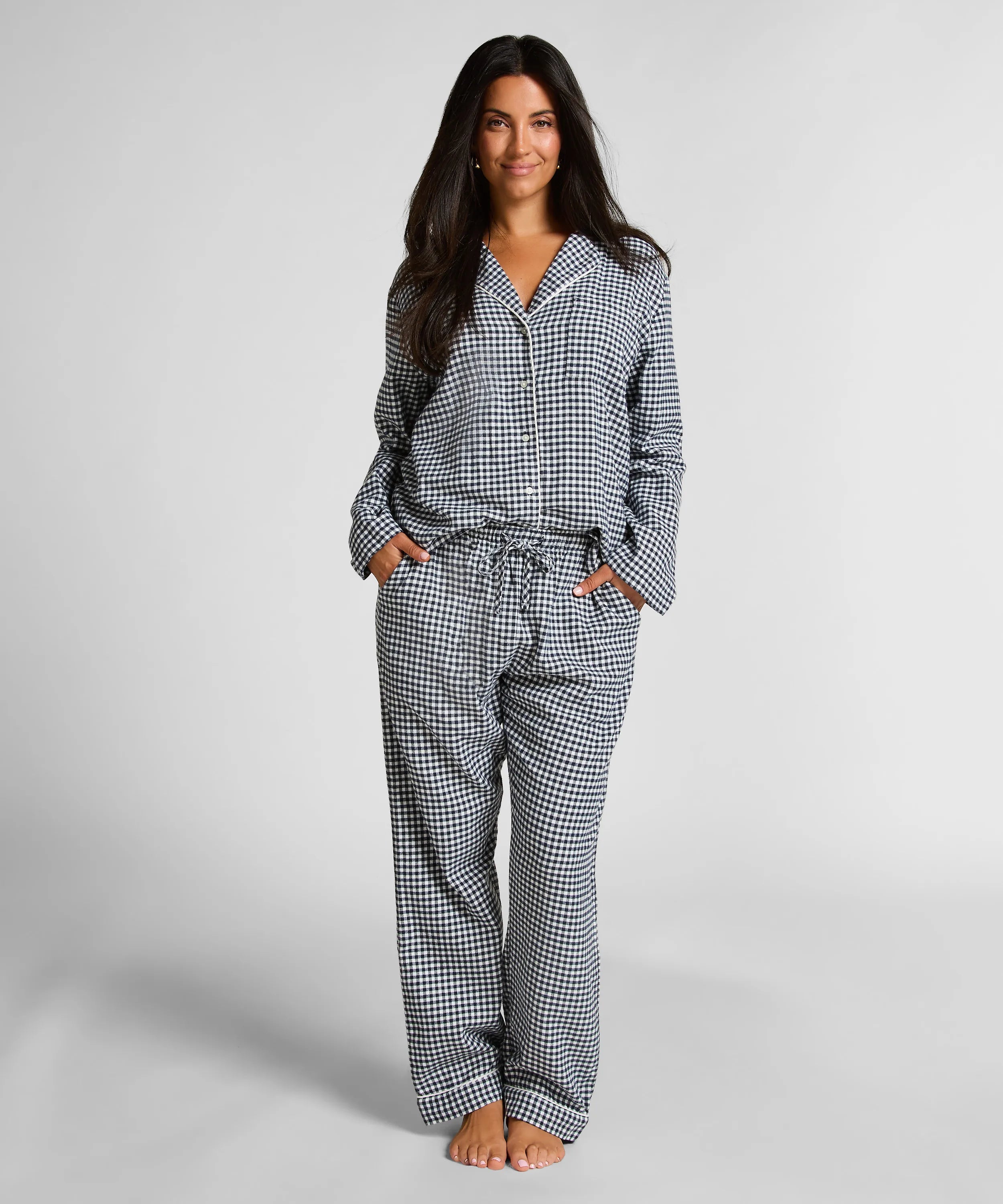 Hunkemoller_Blue_Flannel Pyjama Pants_303629_Peacoat_01