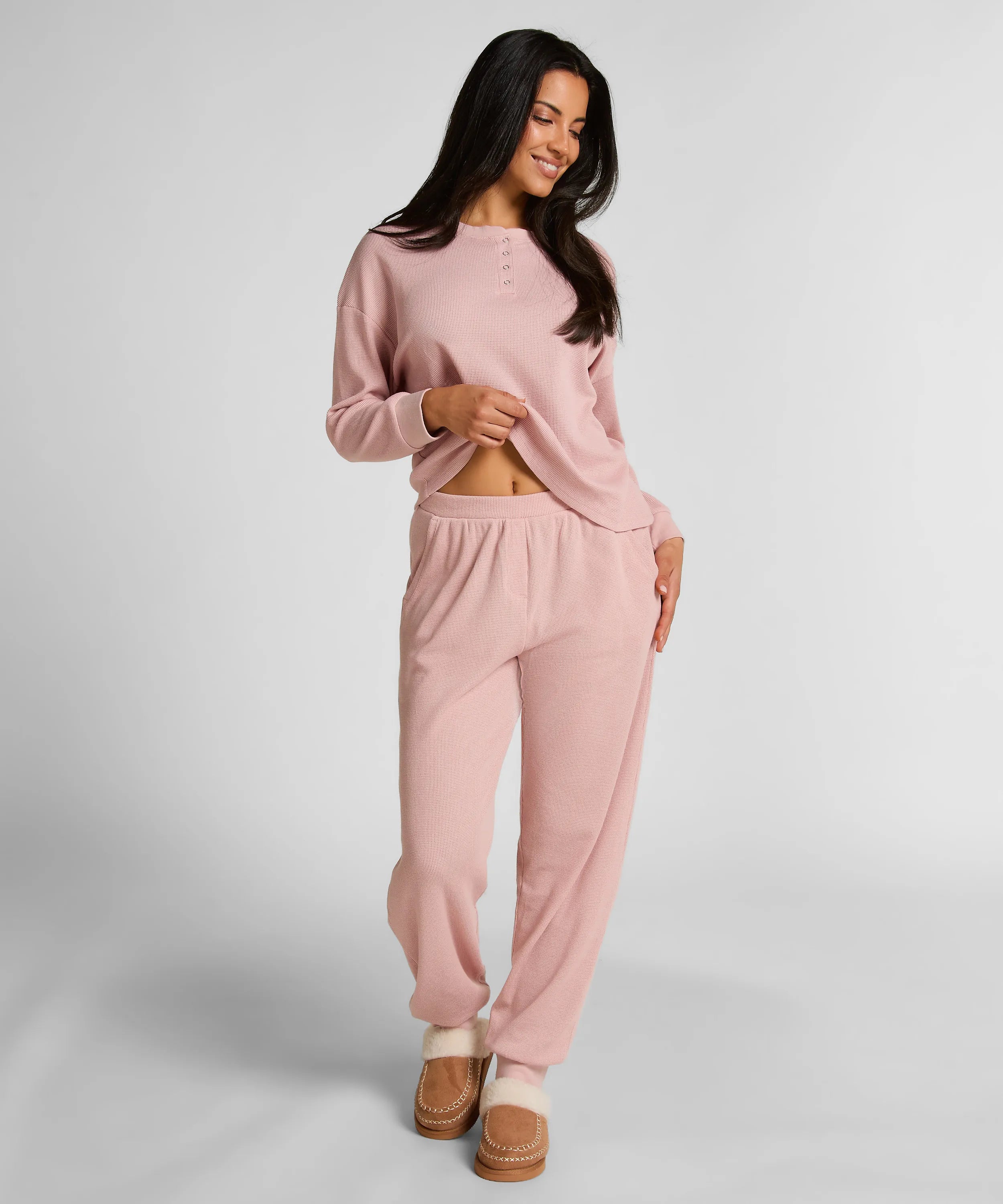 Hunkemoller_Pink_Joggers Waffle_303648_Pink_01