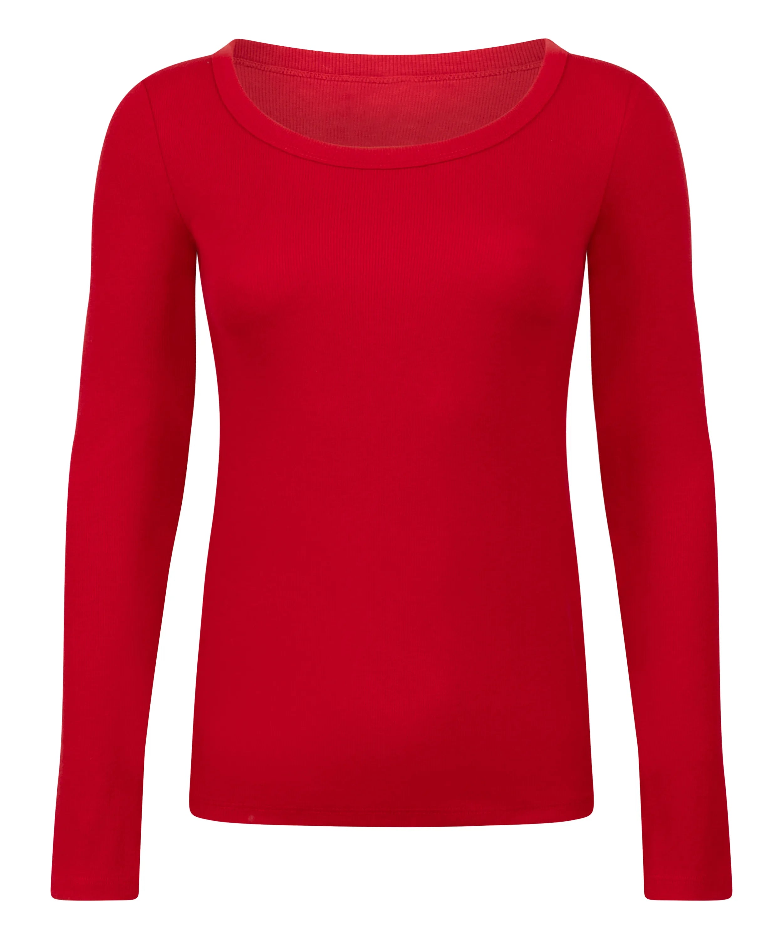 Hunkemoller_Red_Cotton Pyjama Top_303649_Savvy Red_05