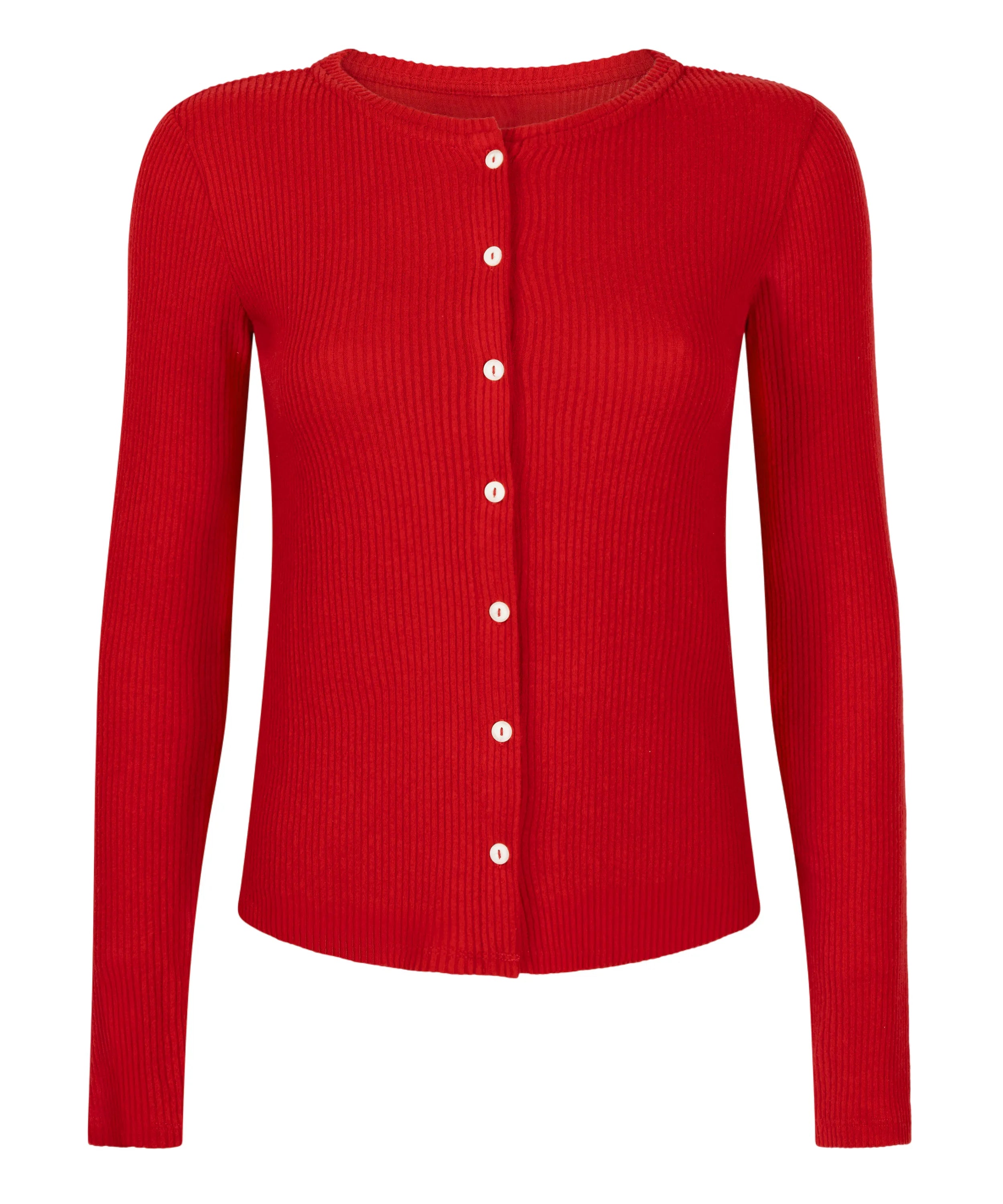 Hunkemoller_Red_Cardigan Ribbed Jersey_303657_Savvy Red_05