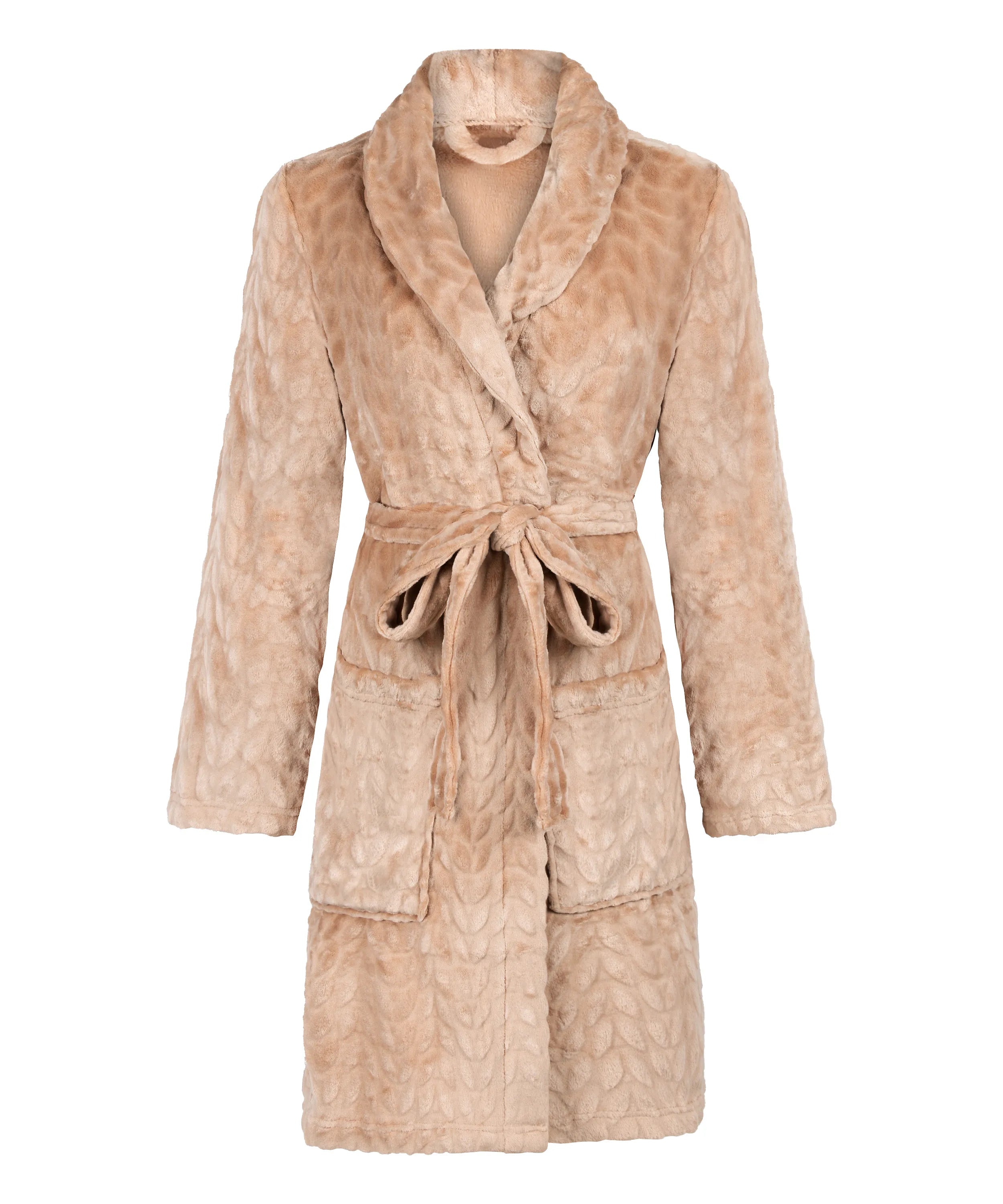 Hunkemoller_Beige_Robe Short Fleece_303665_HKM Tan_04