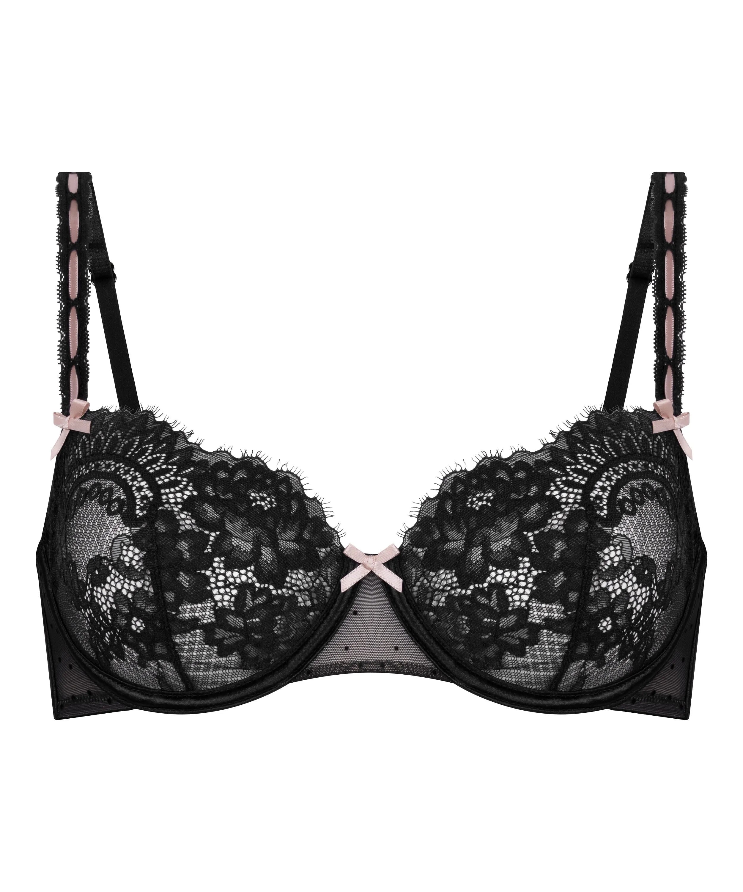 Hunkemoller Black Women Dorothy Non-Padded Underwired Bra SKU: 303927_Black Image 05