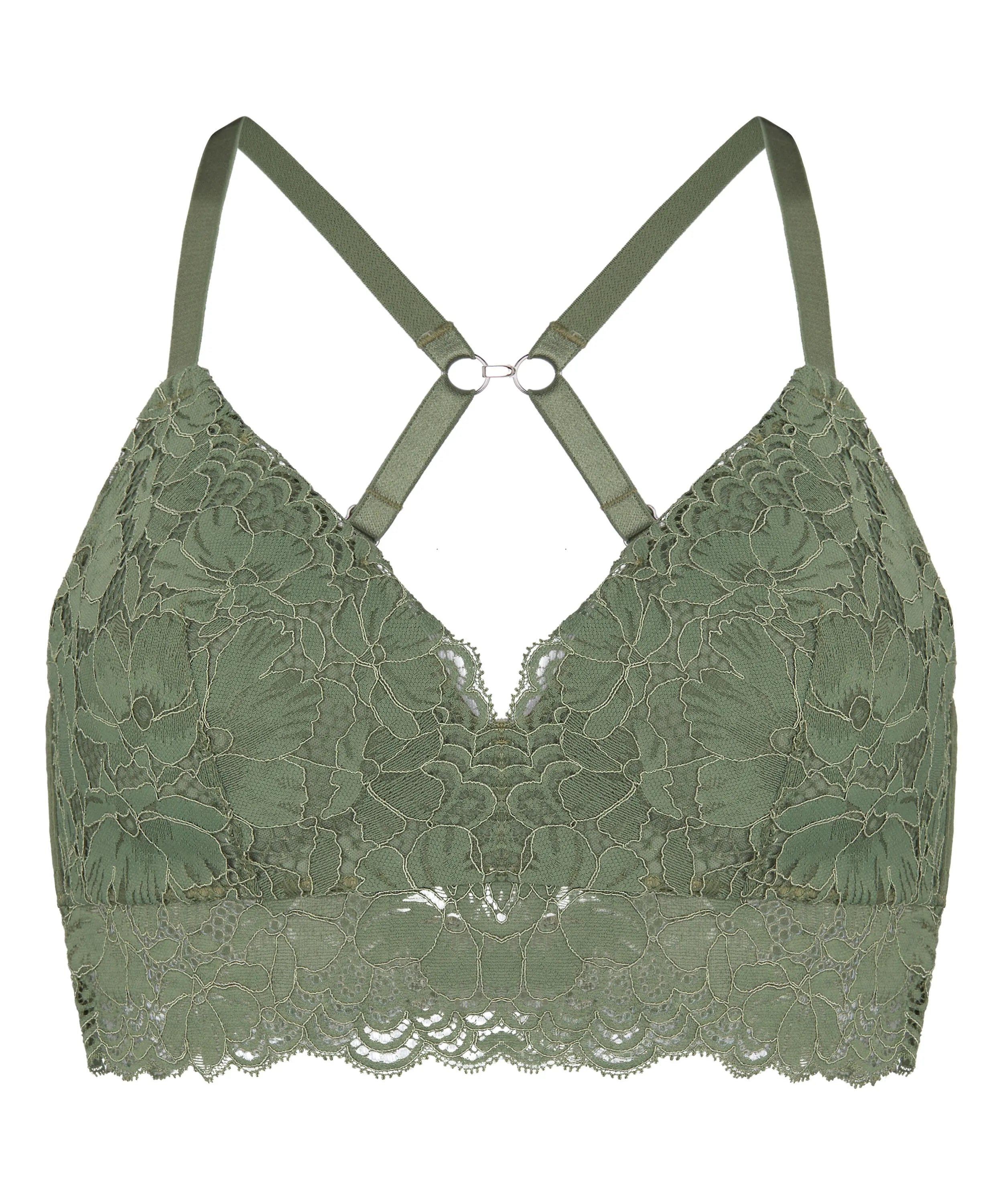 Hunkemoller Green Women Andrea Padded Non-Wired Bra SKU: 303943_Green Image 05