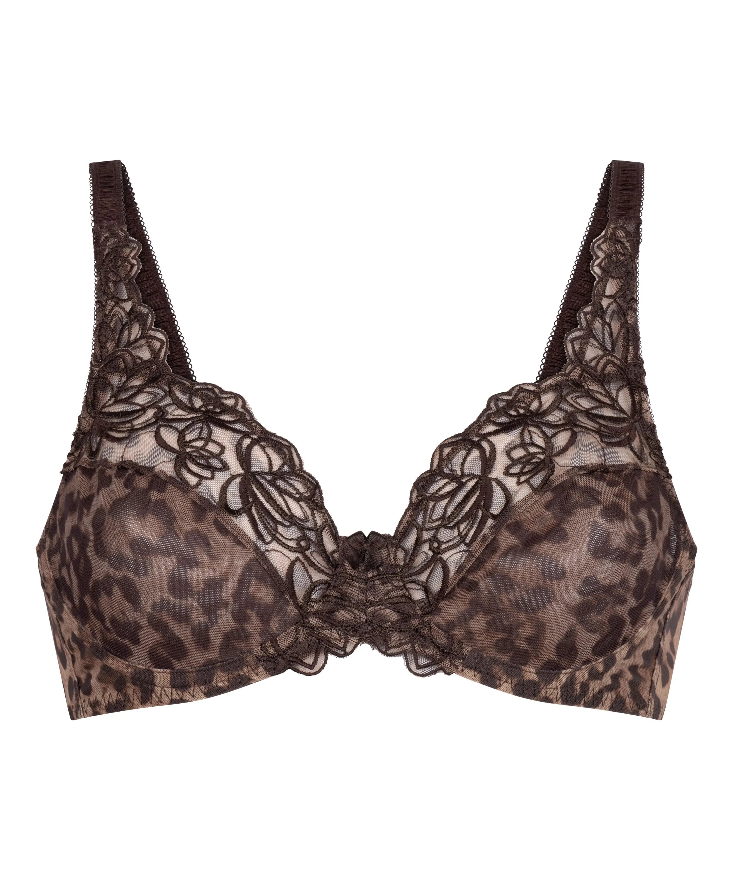 Hunkemoller Brown Women Diva Non-Padded Underwired Bra SKU: 304031_Brown Image 05