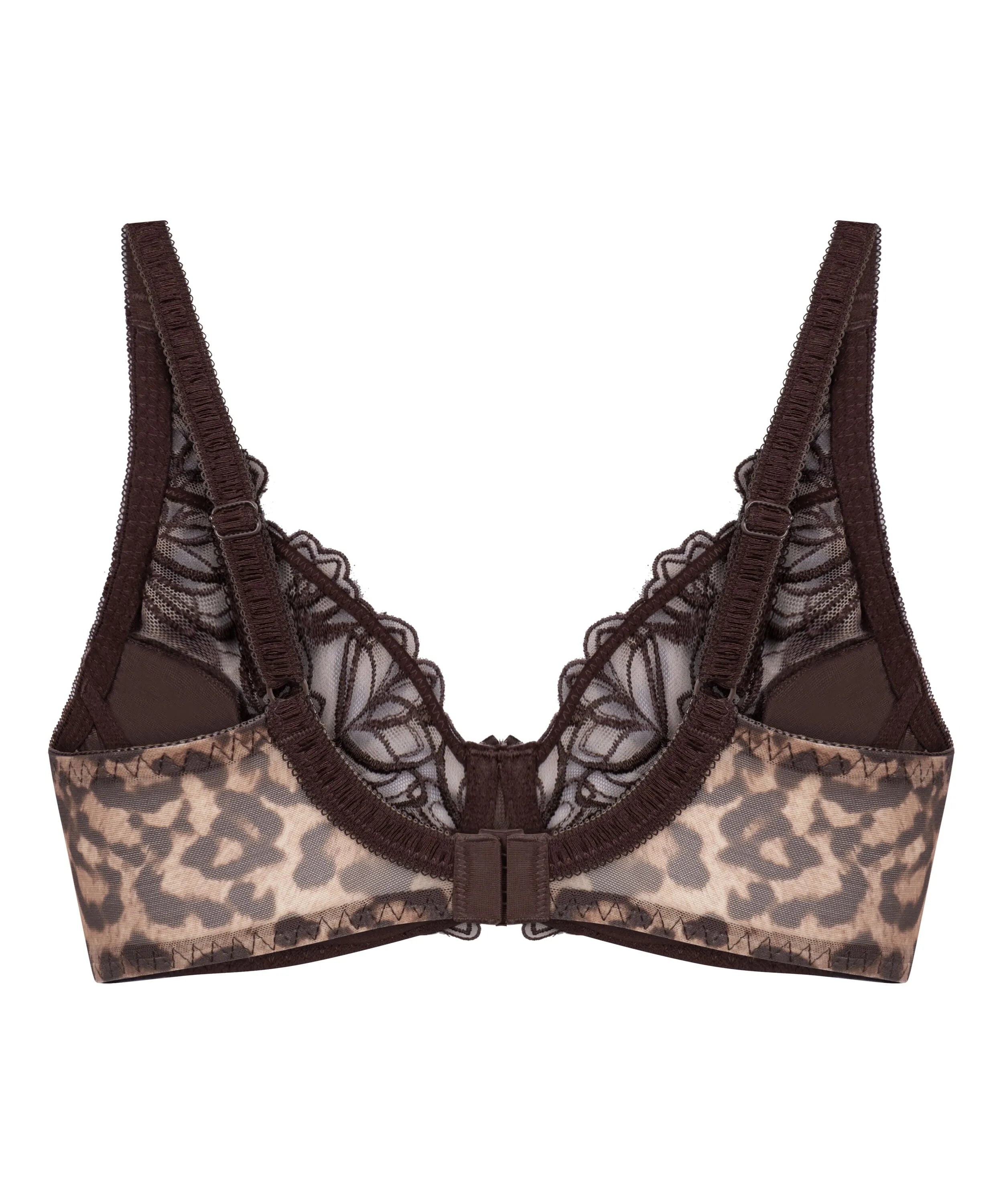 Hunkemoller Brown Women Diva Non-Padded Underwired Bra SKU: 304031_Brown Image 06