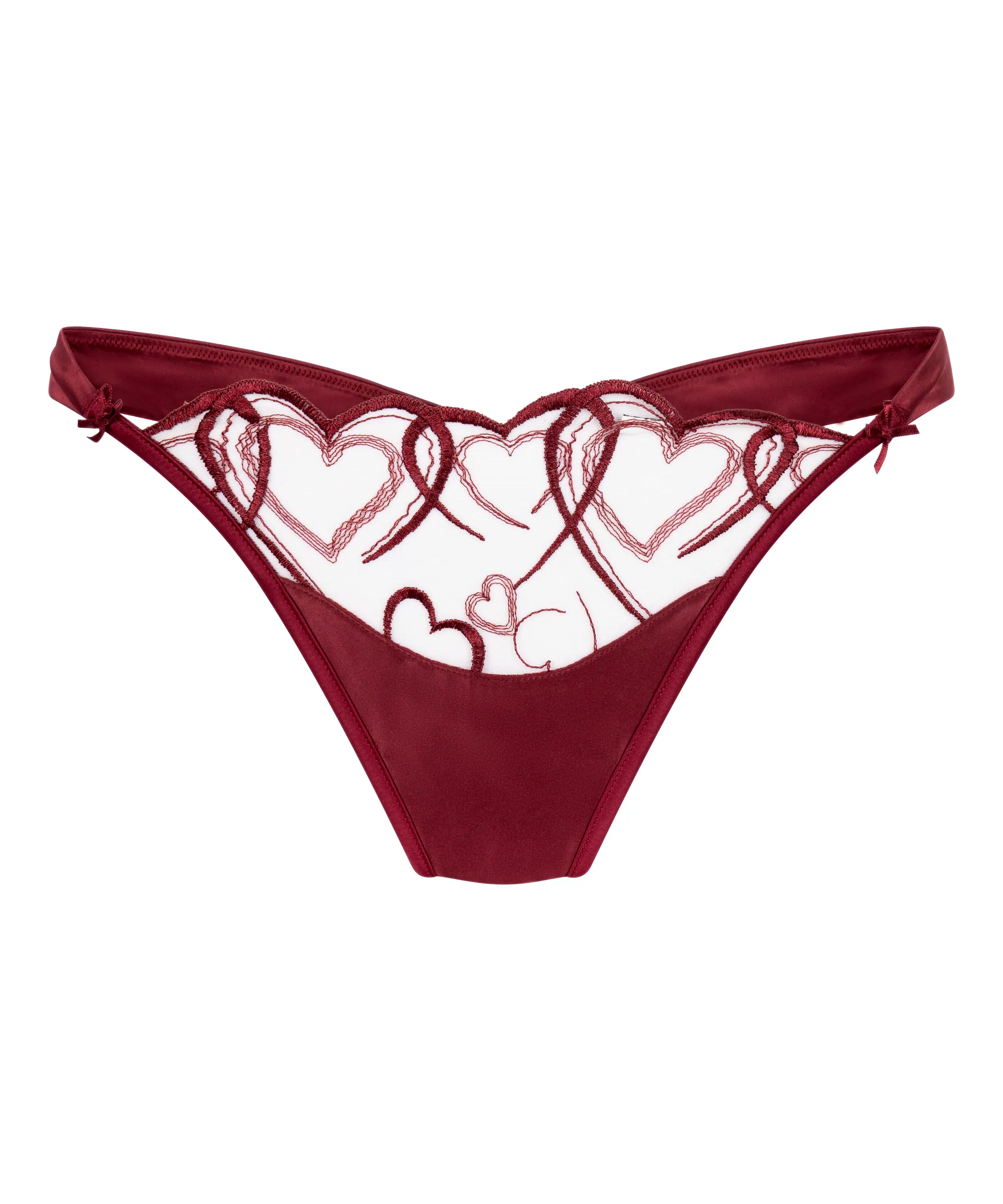 Hunkemoller Cabernet Women Olivia Highleg Thong SKU: 304091_Cabernet Image 06