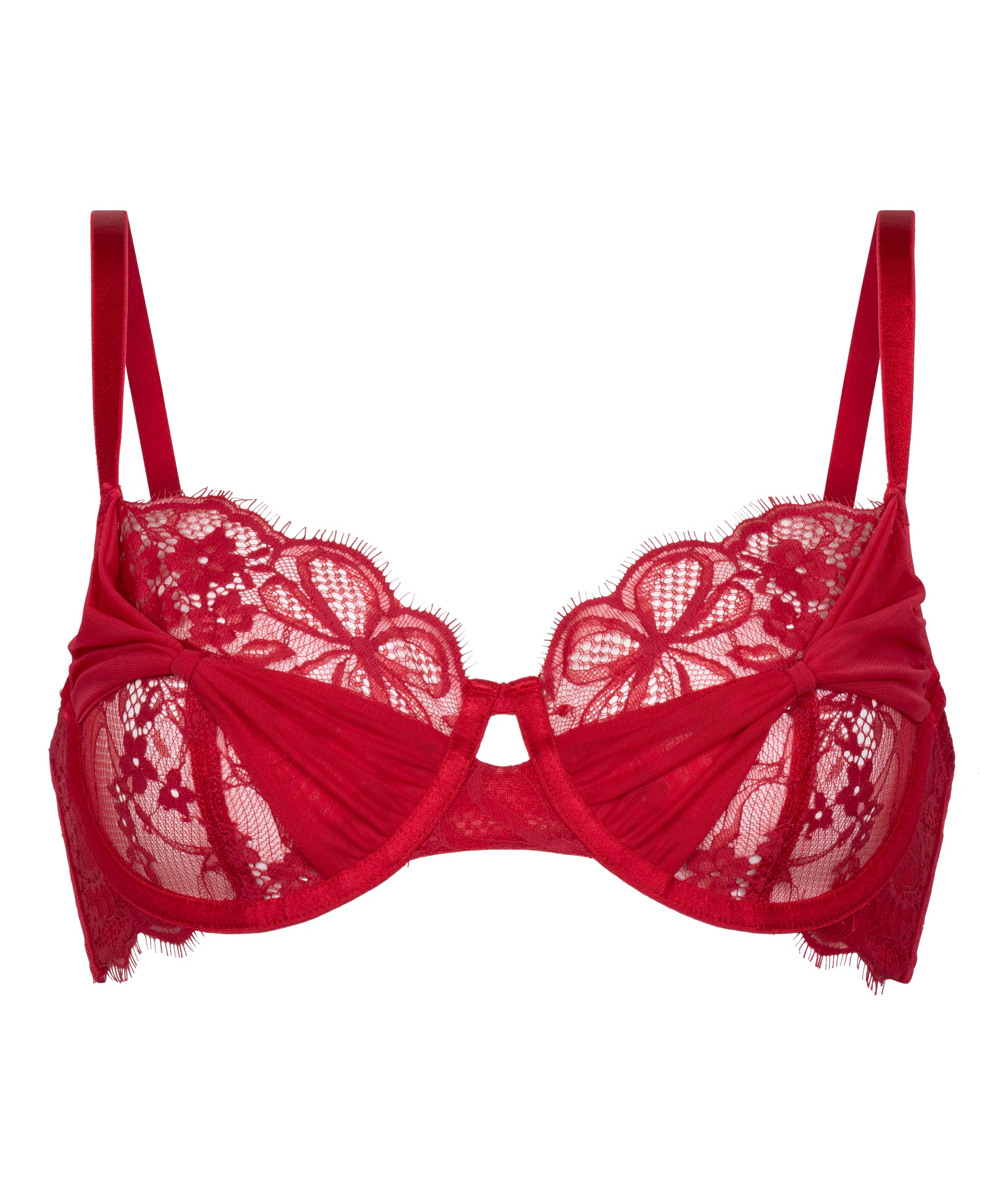 Hunkemoller Chili Pepper Women Marianna Non-Padded Underwired Bra in Different Cup Sizes SKU: 304093_Chili Pepper Image 05