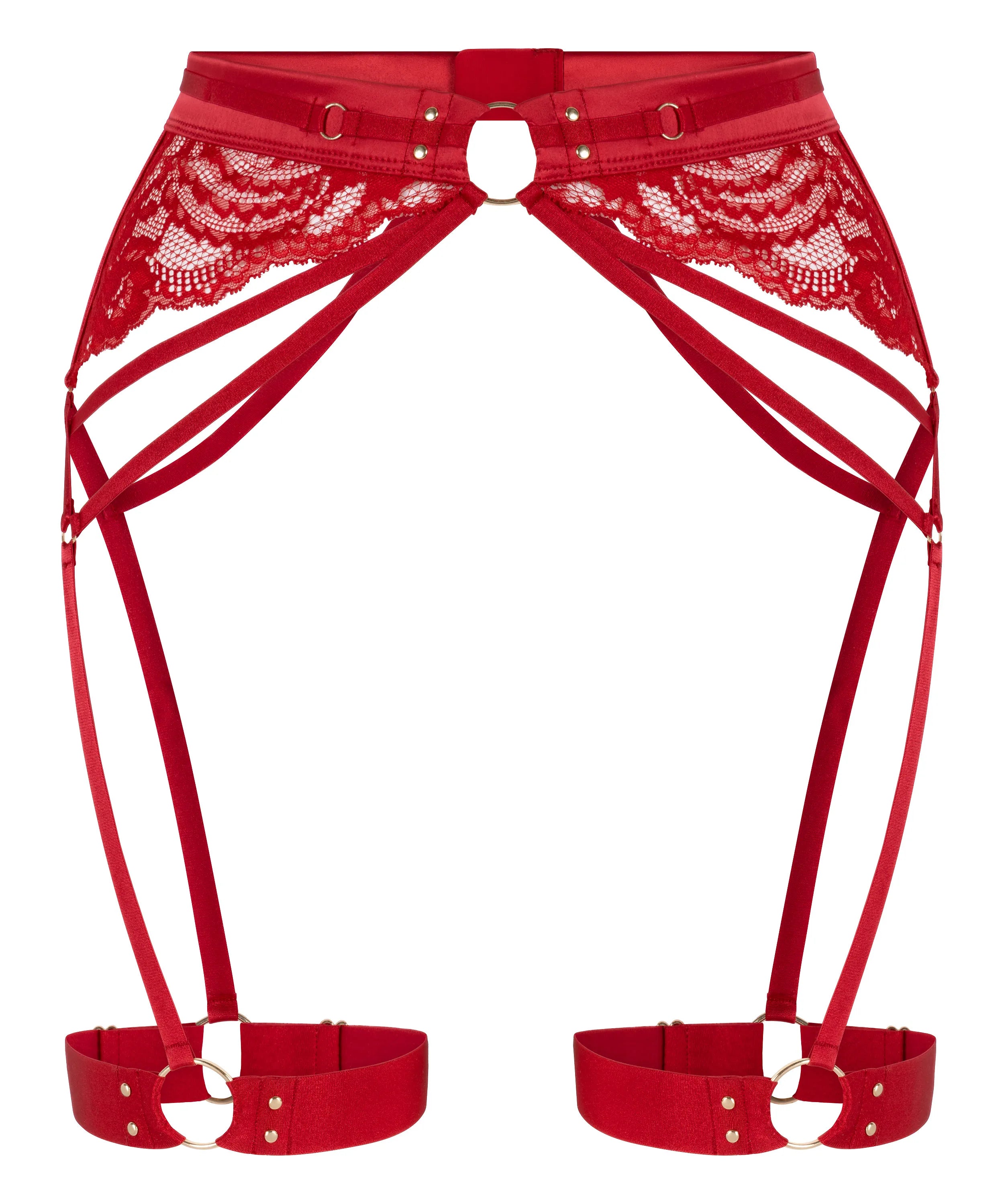 Hunkemoller Chili Pepper Women Emmeline Suspenderbelt SKU: 304099_Chili Pepper Image 04