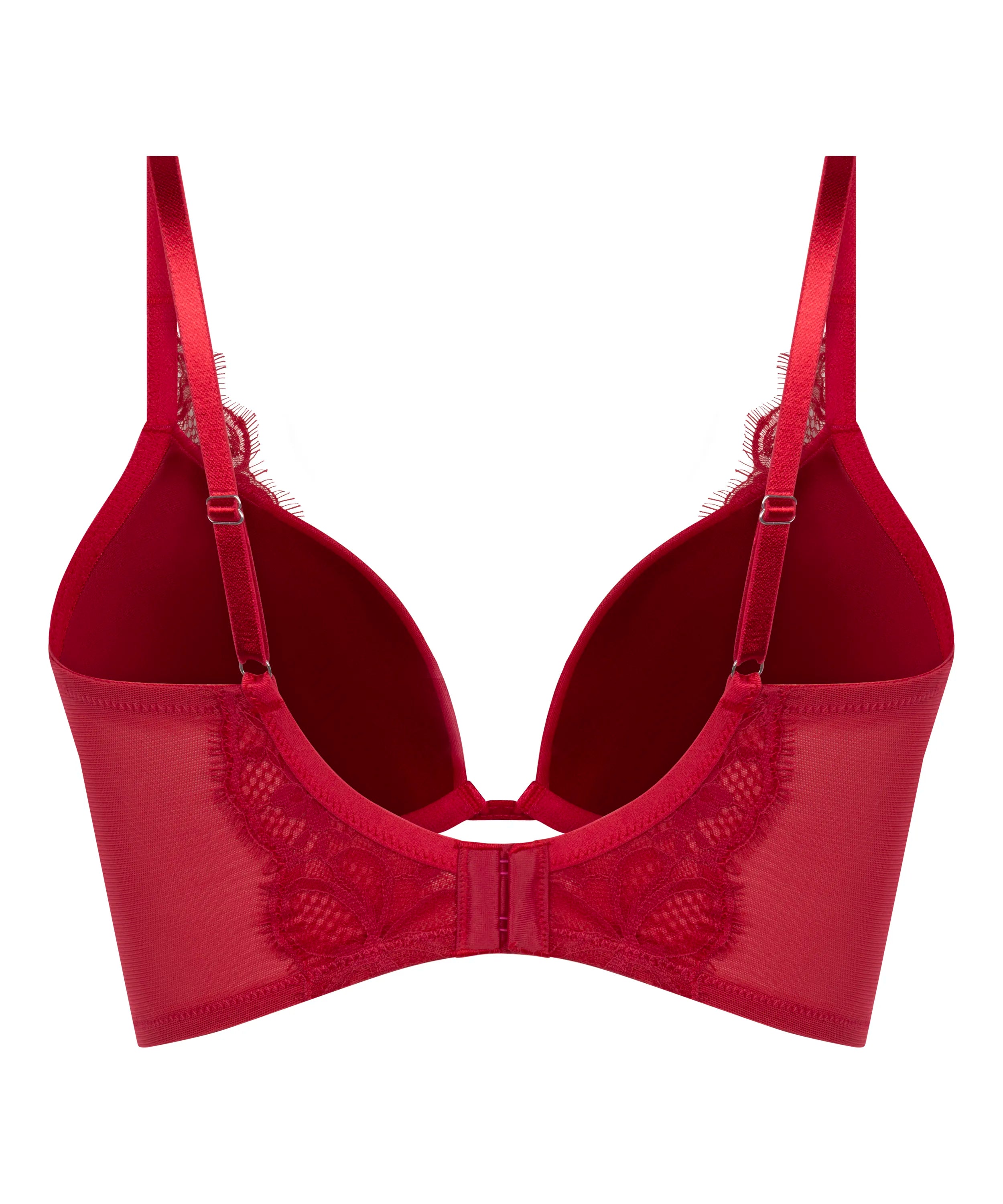 Hunkemoller Chili Pepper Women Marianna Push-Up Longline Bra in Different Cup Sizes SKU: 304107_Chili Pepper Image 06
