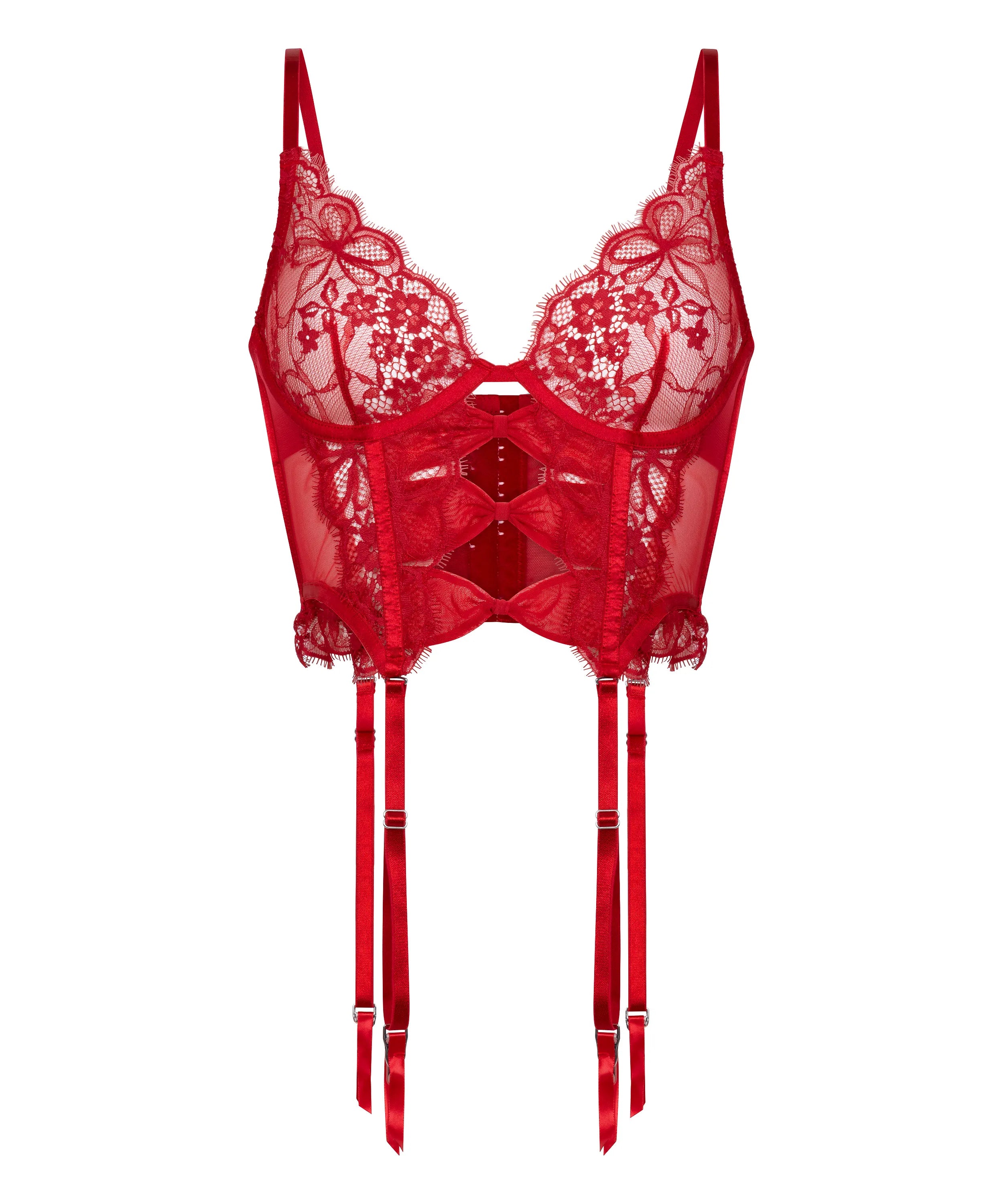 Hunkemoller Chili Pepper Women Marianna Bustier in Different Cup Sizes SKU: 304110_Chili Pepper Image 09
