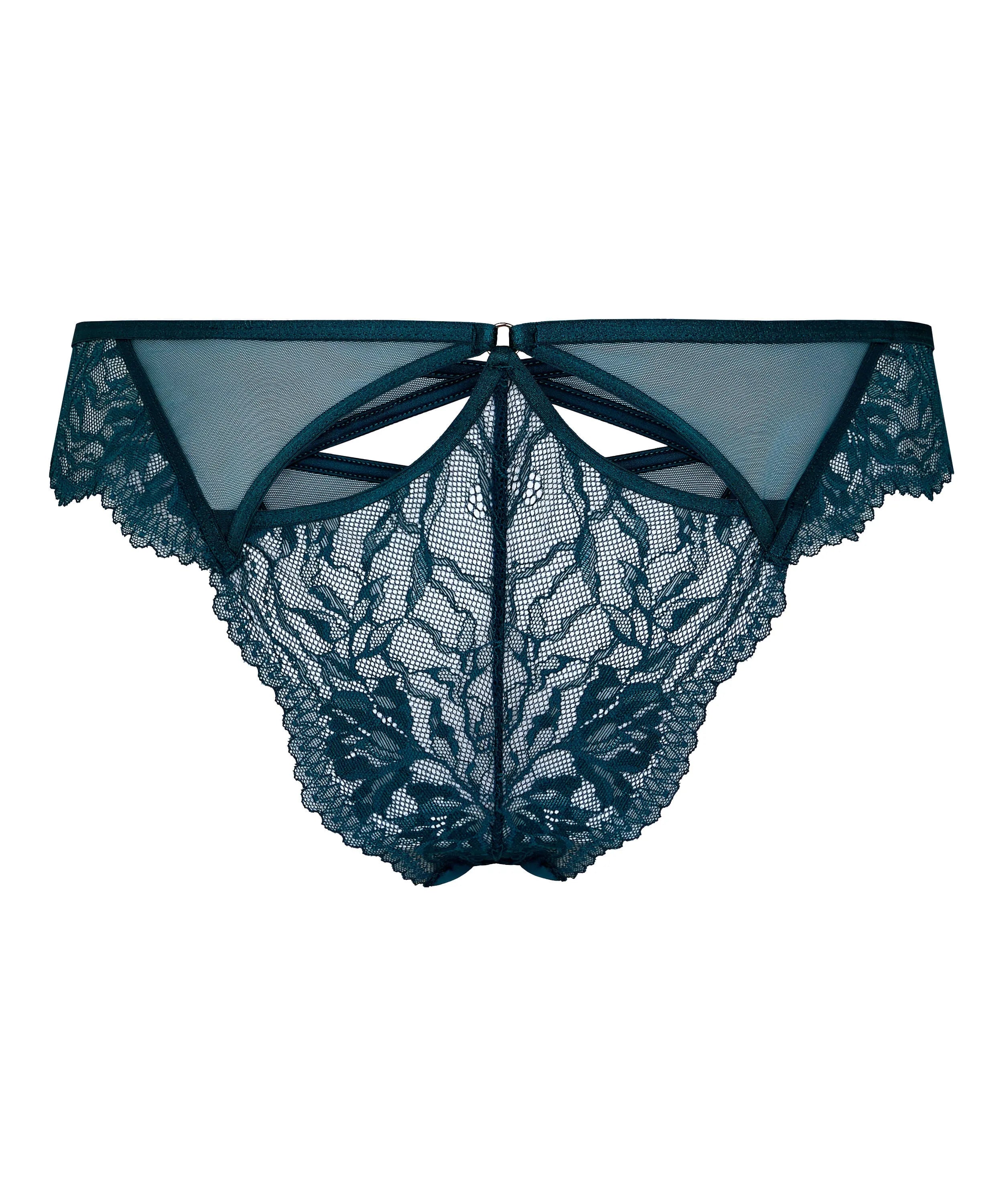 Hunkemoller Blue Women Amel Open Crotch Brazilian SKU: 304131_Blue Image 05