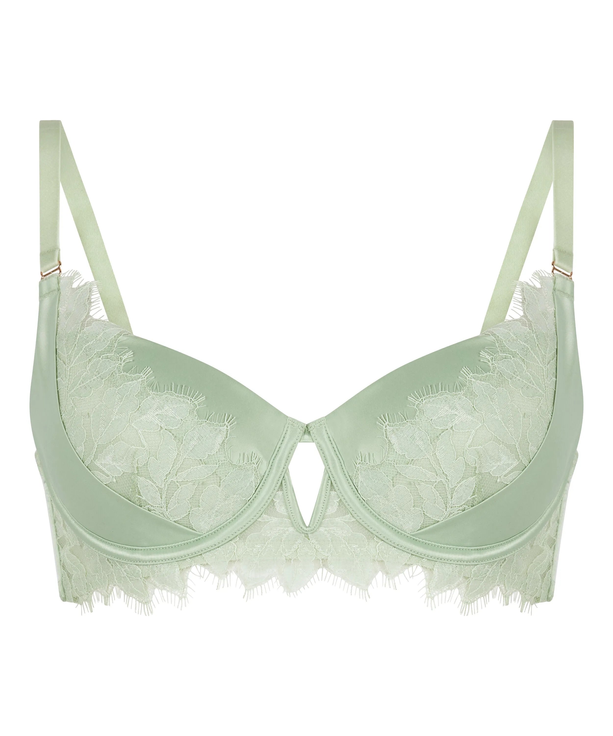 Hunkemoller Green Women Malou Padded Underwired Bra SKU: 304140_Green Image 05