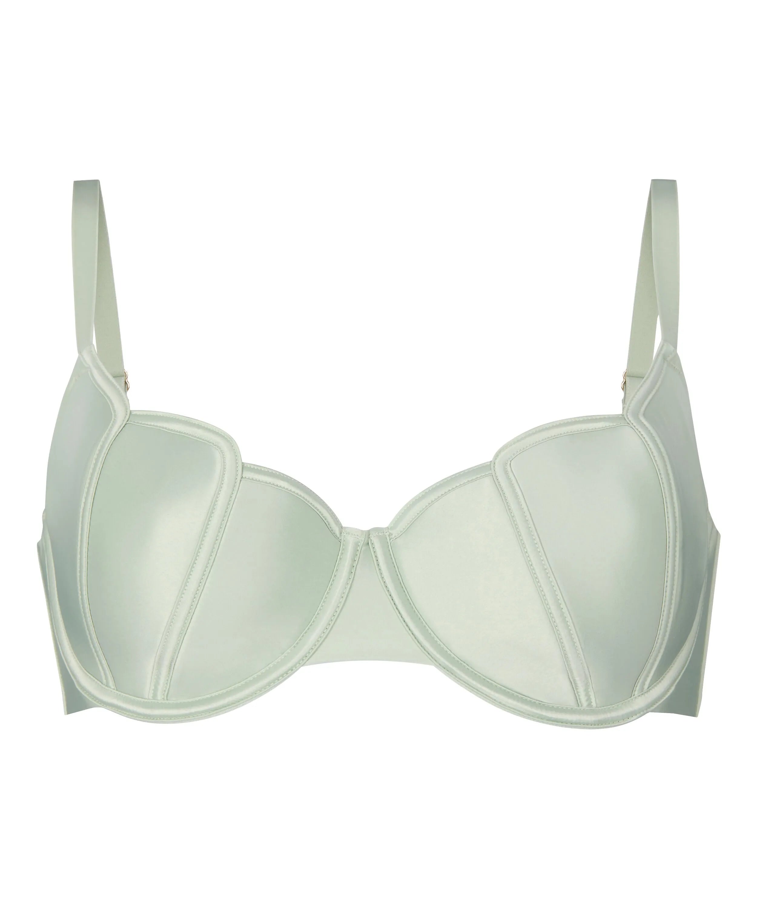 Hunkemoller Green Women Britt Padded Underwired Bra SKU: 304160_Green Image 05