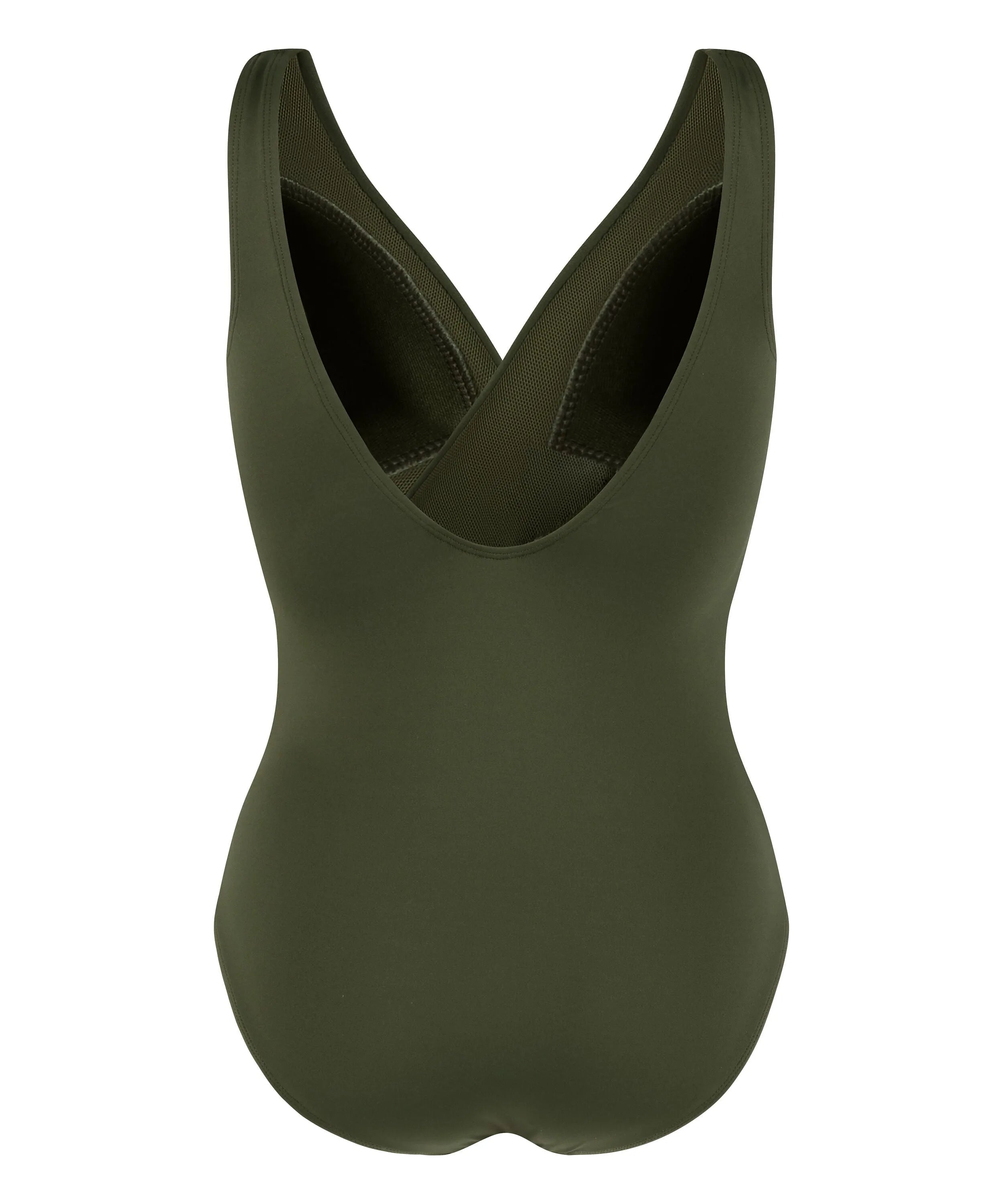 Hunkemoller Green Women Shaping Shell Mesh Swimsuit SKU: 304162_Green Image 05