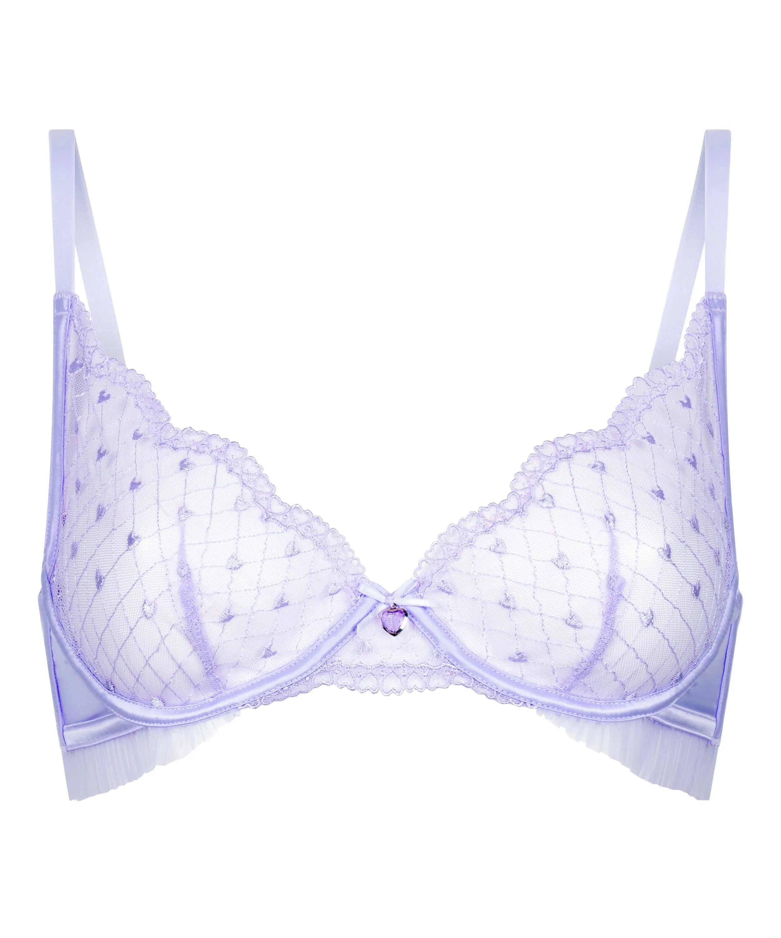 Hunkemoller Purple Women Cordelie Non-Padded Underwired Bra SKU: 304165_Purple Image 05
